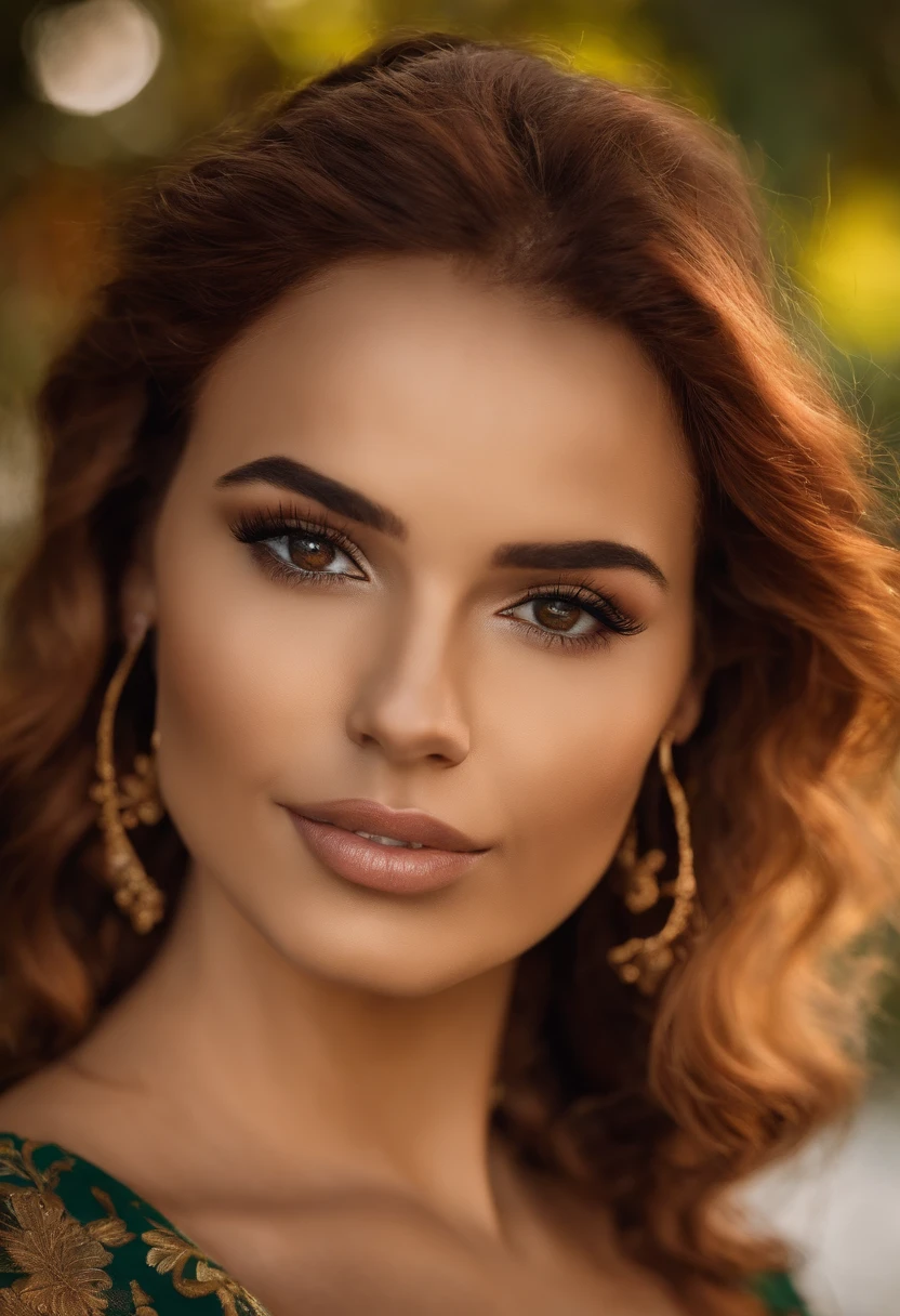 Mulher ruiva pelada com o rosto da atriz brasileira, Paola Oliveira