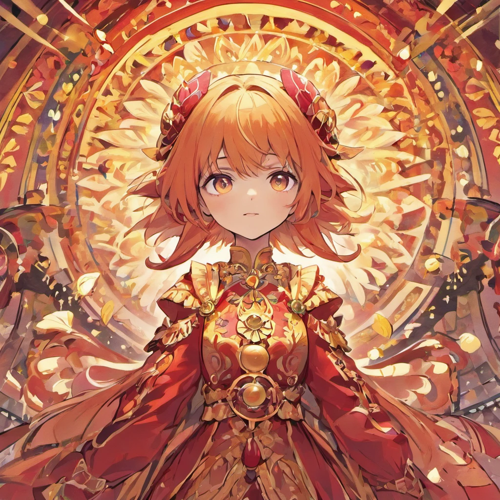 Cabelos Loiros e Olhos Vermelhos Meninos, intricate ornamentation, Detailed illustration, Unity Render, misturando os estilos de William Morris e Takashi Murakami, a sensation at ArtStation