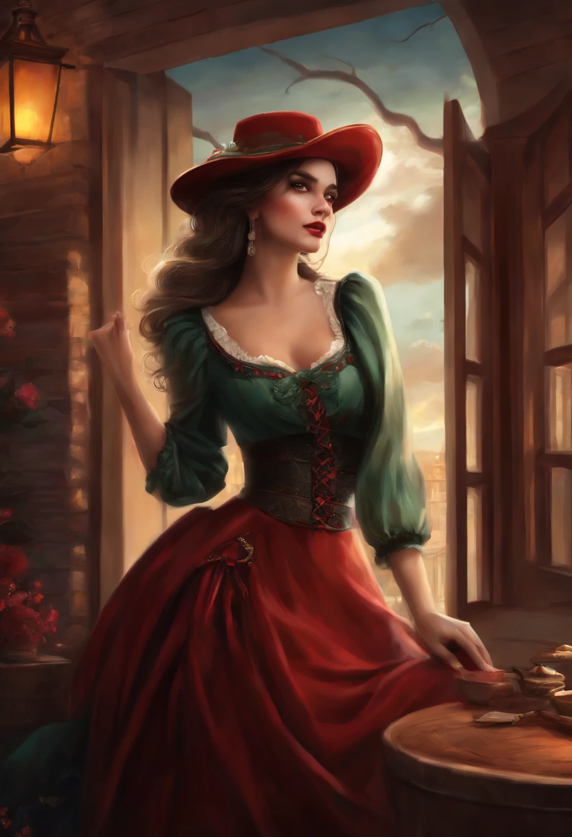 illustratio エロ Lori a beauty girl western building Maids horor