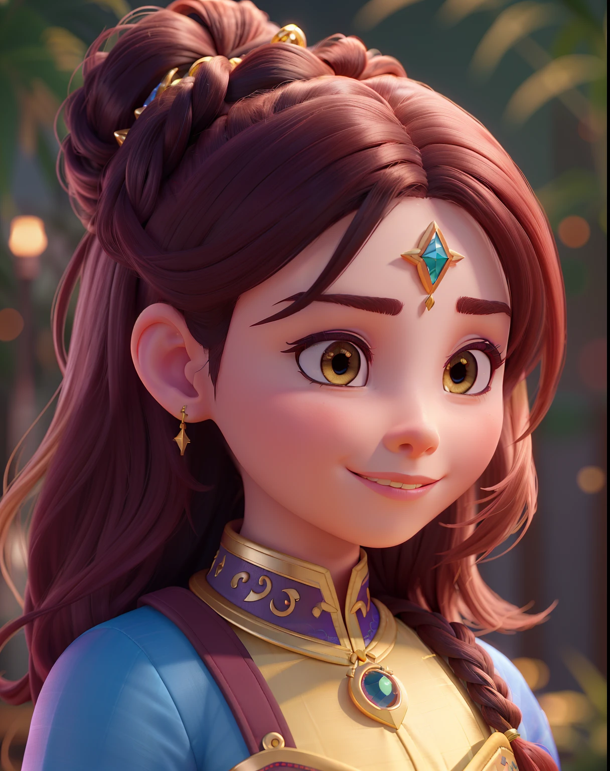 best quality, master part, Altas, 1girl,corar,(sorriso sedutor:0.8),pupilas em forma de estrela,China Hanfu,ornamento de cabelo,colar, jewelries,beautiful face,sobre_corpo, Efeito Tyndall,fotorrealista, Dark Studio, Rim lighting, dual-tone lighting,(pele altamente detalhada:1.2), 8k UHD, DSLR, soft lighting, alta qualidade, Volumetric lighting, candid, fotografia, high resolution, 4k, 8k, Bokeh