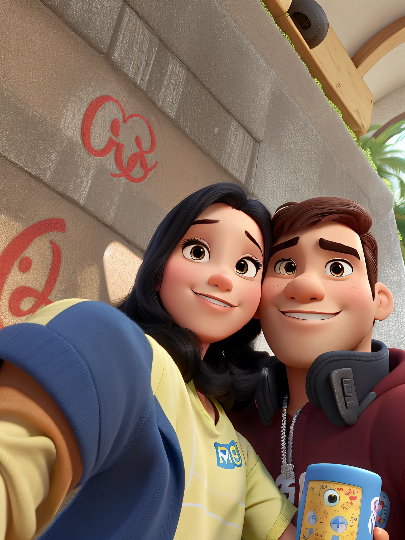 um casal estilo disney pixar, alta qualidade, better quality and resolution