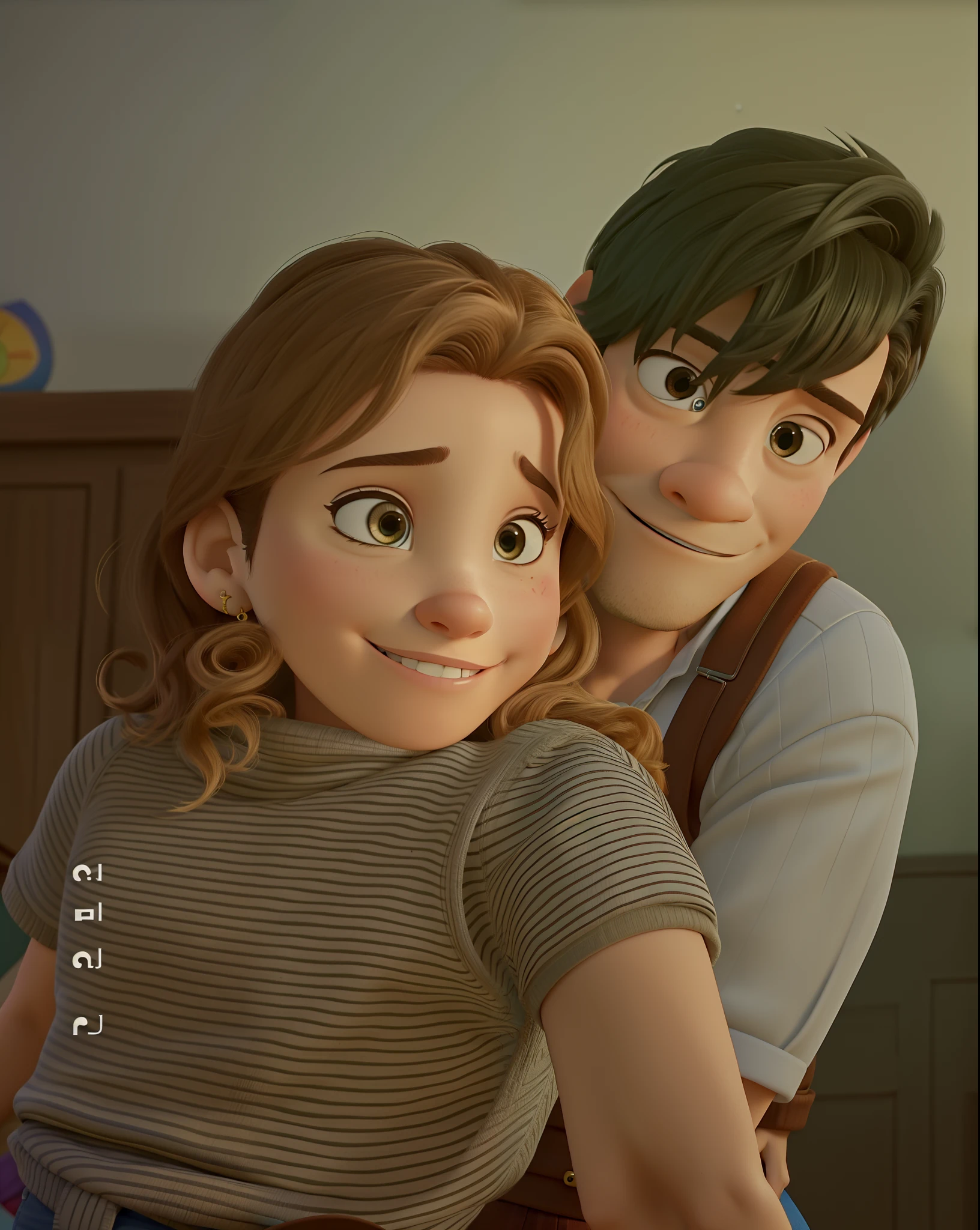 casal no estilo disney pixar, alta qualidade, melhor qualidade