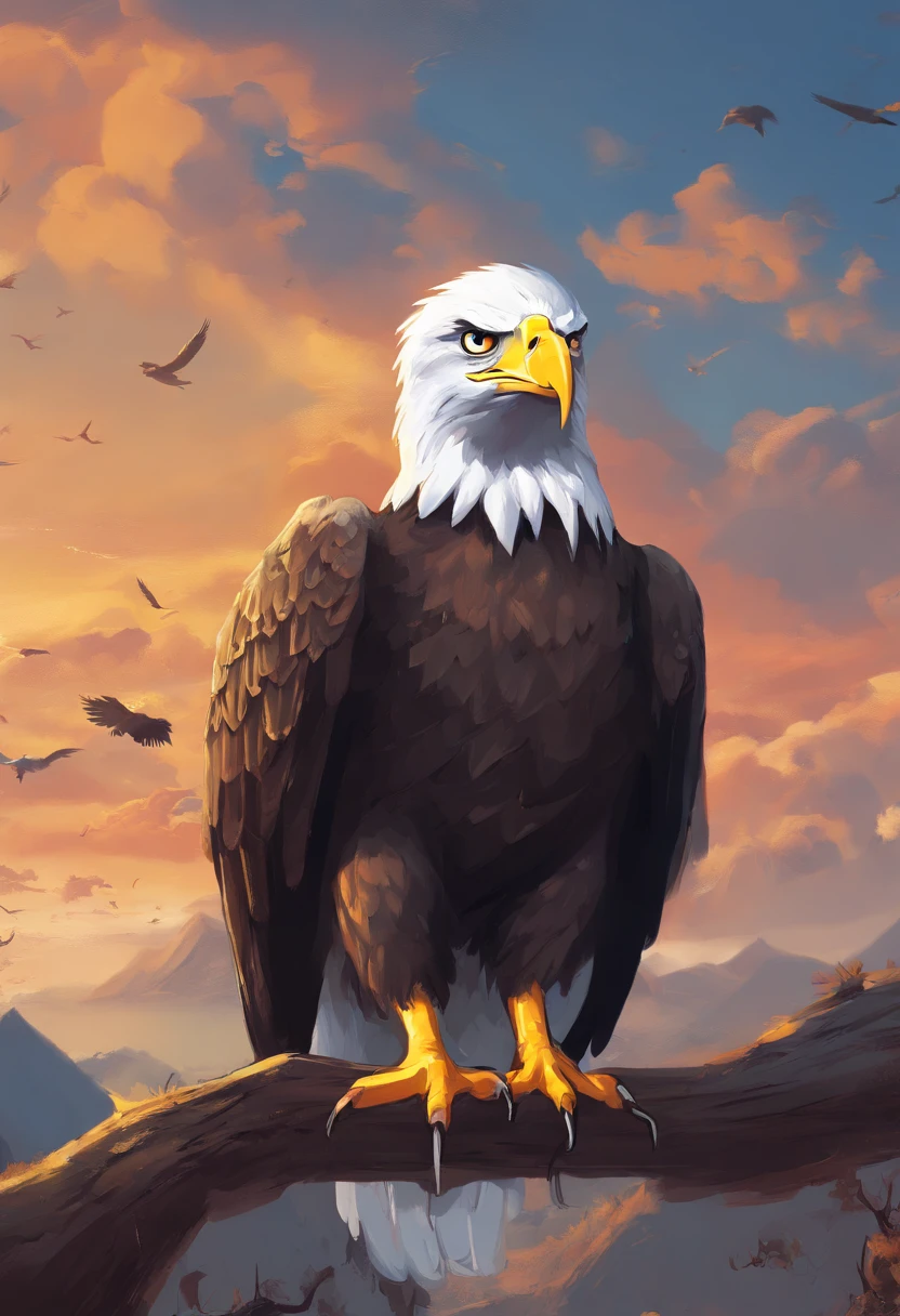 American Bald Eagle with the words “American Deals” above it. Holding a happy pikachu Pokémon in its talons