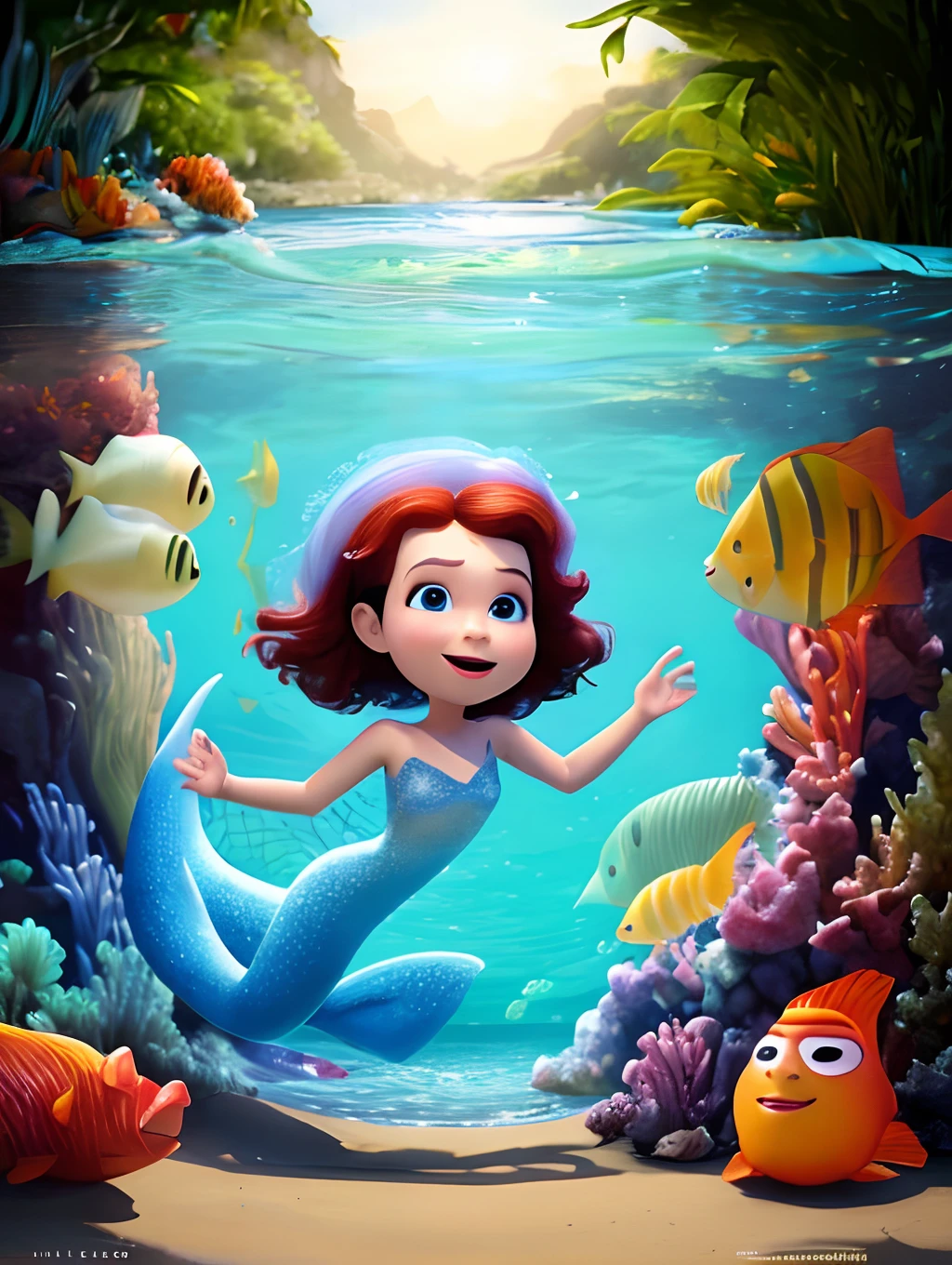 Estilo pixar la sirenita