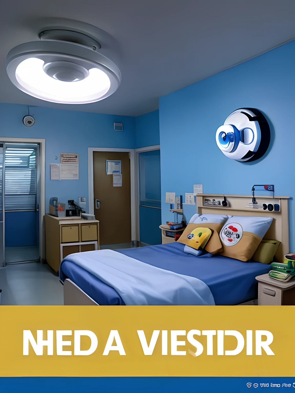 Foto de uma medica no ambiente hospitalar estilo pixar disney