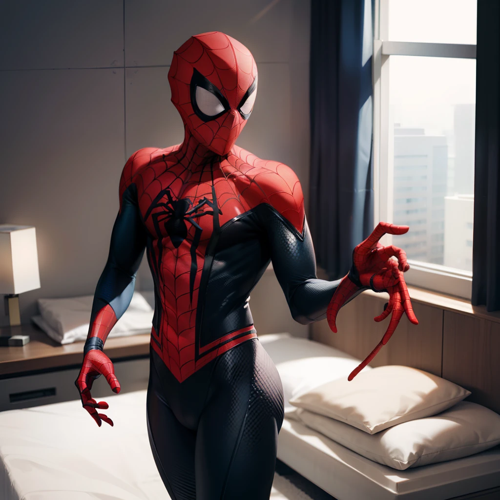 Spiderman smoking cigarette
