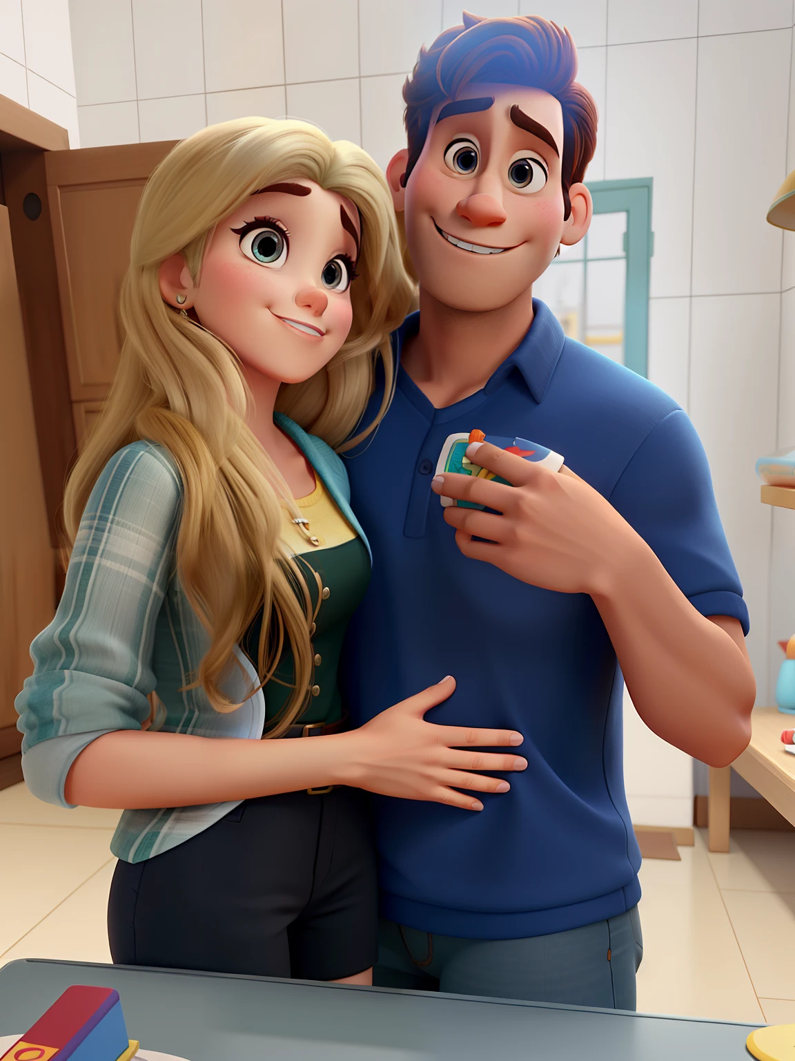 Mulher e homem estilo Disney pixar ,alta qualidade,melhor qualidade