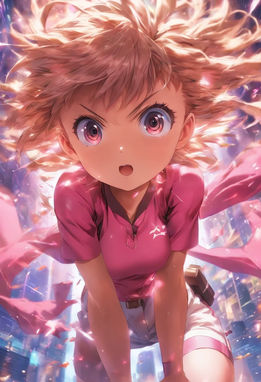 10-year-old girl with breasts out Breast size is B cup Breasts are exposed Nipples are pink Uniform