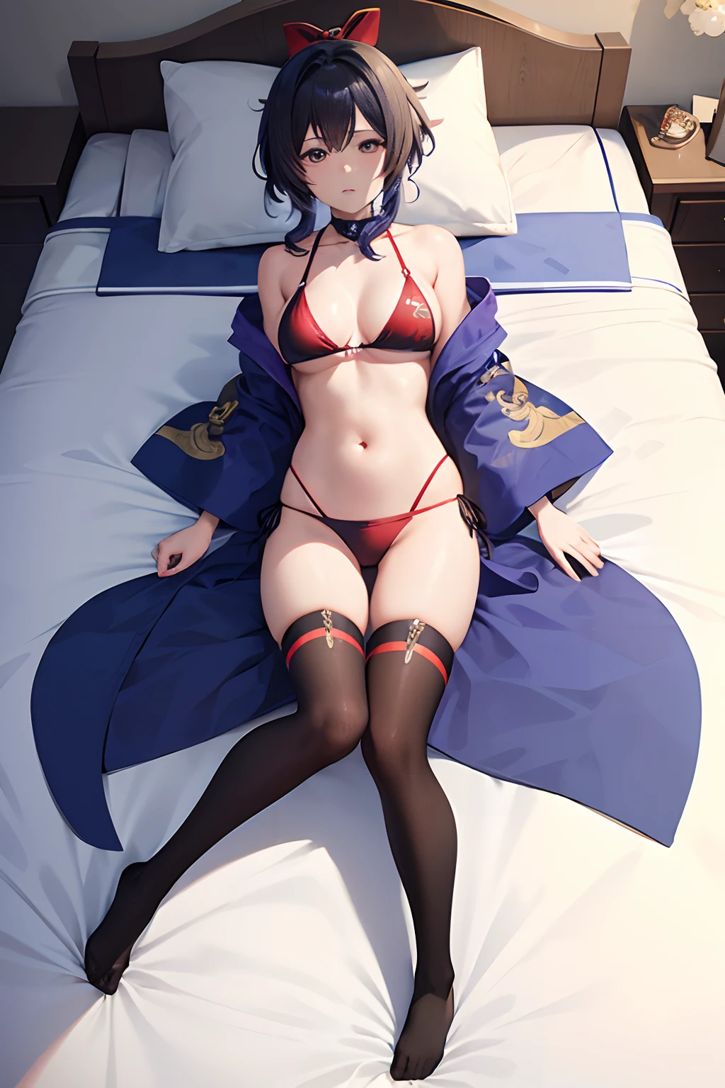 Genshin Impact ganyu、Full Body Display、Sleeping in bed、The bikini