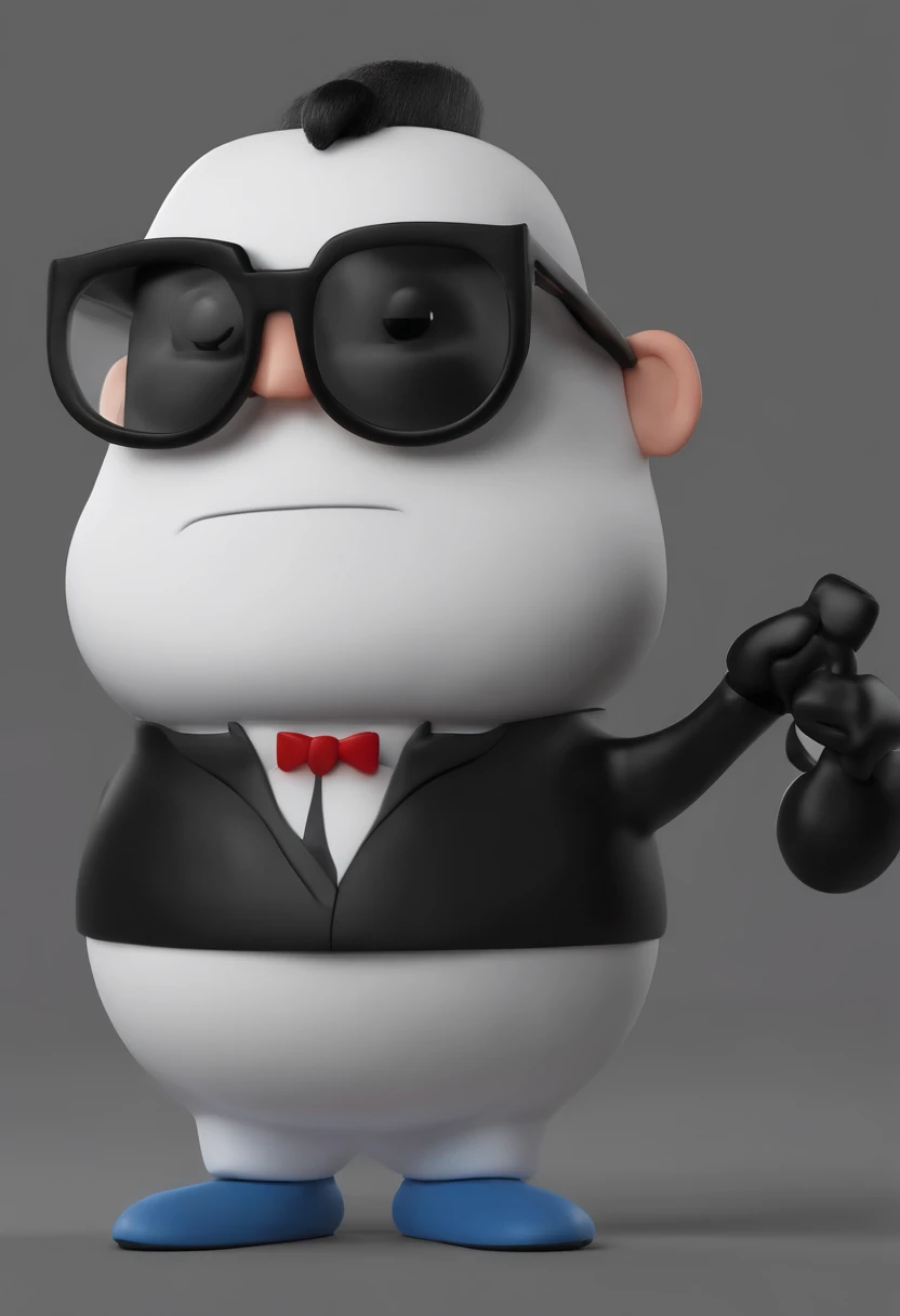 Cartoon character of a man wearing black glasses and a blue shirt, um personagem animado, Caractere estilizado, animation style rendering, 3D estilizado, Arnold Maya render, 3 d render stylized, toon render keyshot, Personagem 3D, Personagem 3D, 3d rendering stylized, 3 d character render, personagem de desenho animado, Personagem de close up, Pose de personagem, (Estilo Pixar) (master part:1.2) (Bokeh) (best quality) (pele detalhada) (textura detalhada) (8k) (argila) (Cinematic lighting) (foco nítido