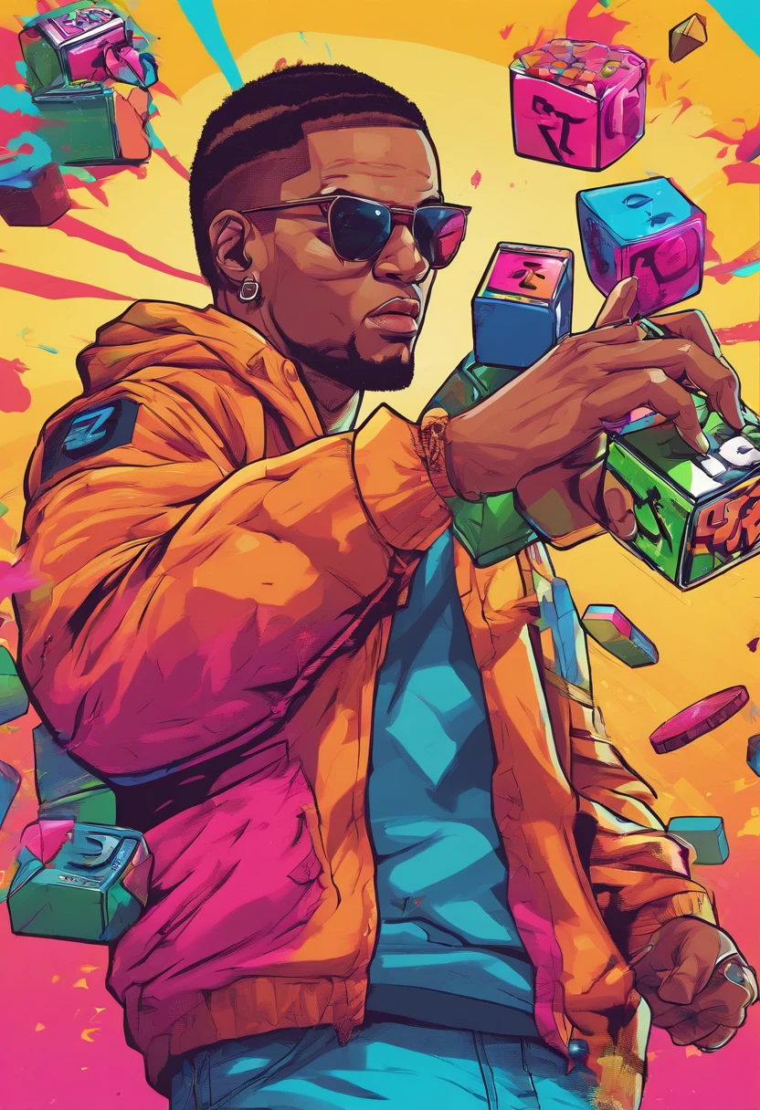 Logic(rapper) fighting for a Rubiks Cube