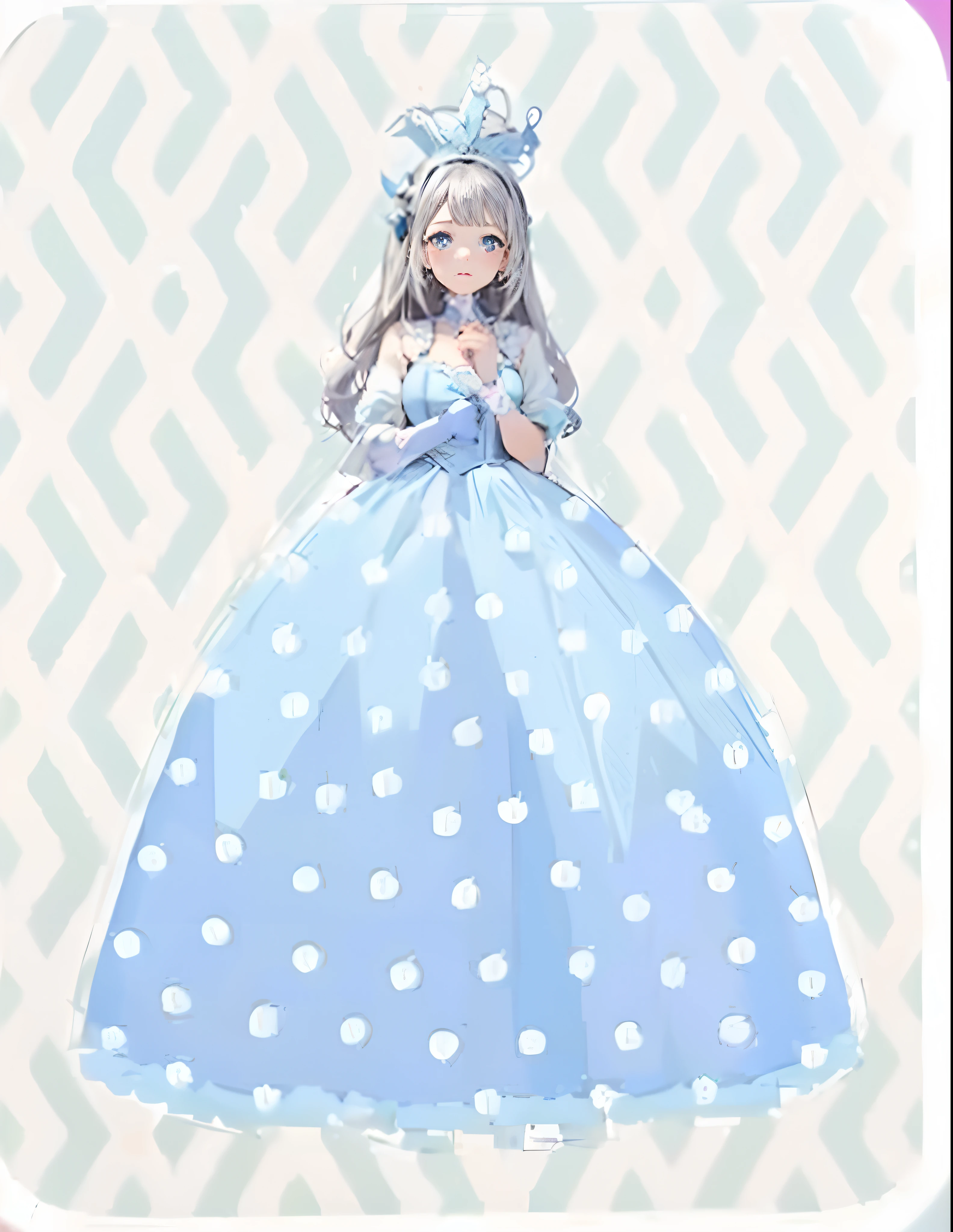 Close-up of a plate of a cartoon girl in a blue dress, loli in dress, cute anime waifu in a nice dress, anime visual of a cute girl, atelier lulua, beatrice blue, lollipop, small curvaceous loli, Anime princess, my dress up darling anime, belle delphine, Splash art anime Loli, princess portrait, lolita fashion