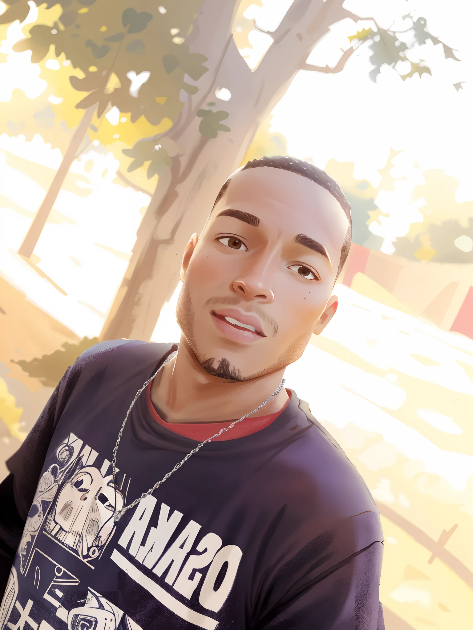 Garoto de 25 anos lindo, africano, in an amusement park, feliz, ombros largos, foco claro (desordem - casa: 0.8), (obra-prima: 1.2) (Realista: 1.2) (Bokeh) (Melhor qualidade) (Pele detalhada: 1.3) (Detalhes intrincados) (8K) (Olhos de detalhe) (foco nítido), (Feliz)