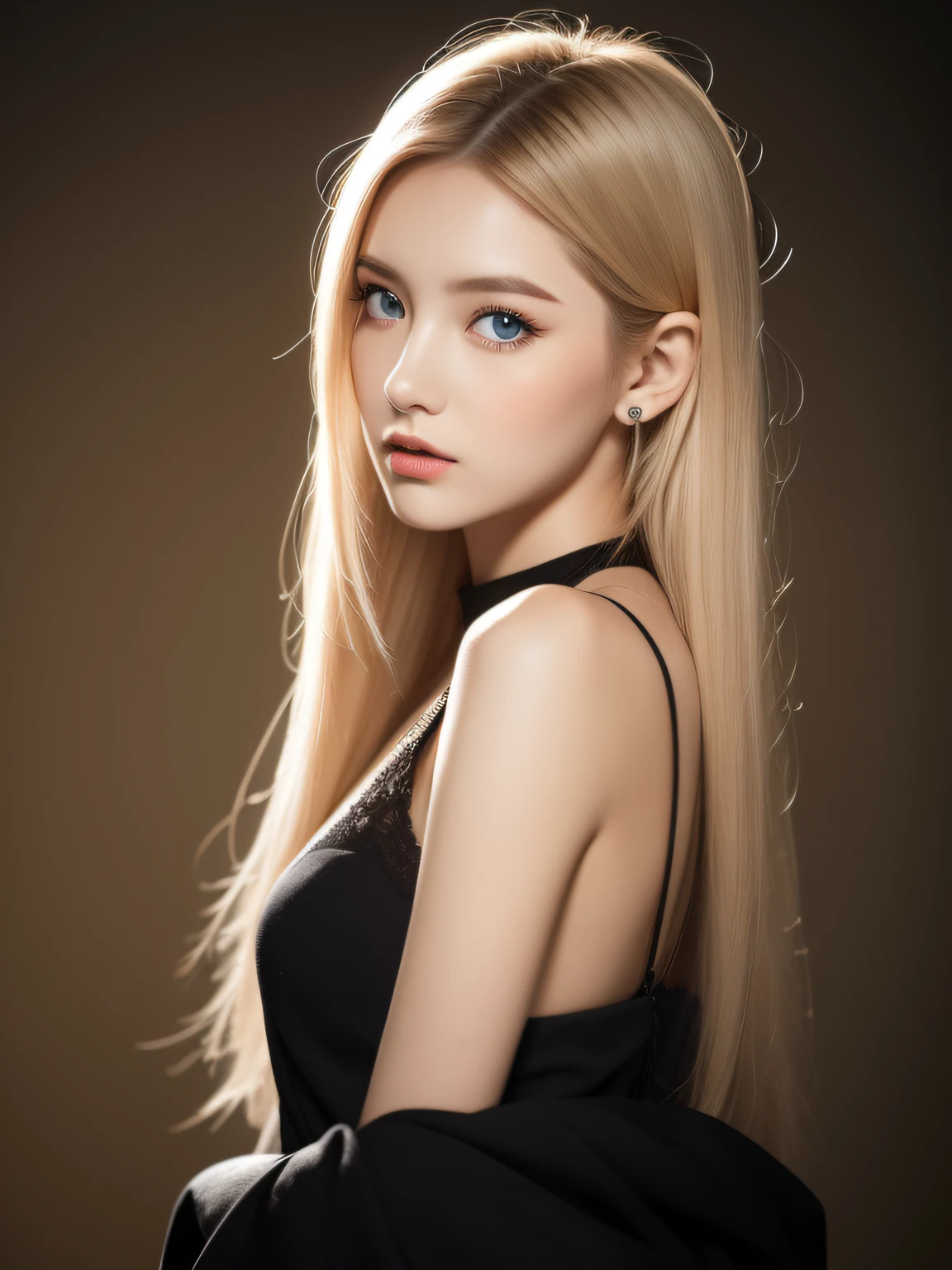 A woman of beauty in a fantastic space, 1girll，Fashion model，stage， 98k, {{Masterpiece}}, Best quality, High quality:1.4), {{[[front look}}, eye_contact, a variety of poses)]], very pretty look face, and very pretty eyes, cute images, cute images, {{full bodyesbian}}, {{{{{{{{Long legs}}}}}}}}, {{{{slim sexy body}}}}, {{{{{{Tall woman}}}}}}, {{177 cm tall}}, Solo, Beautiful, Lovely, Adorable, Pale skin, {{18to 22 years old German girl}}, look beautiful German girl and blue eyes or green eyes with platinum blonde hair color), Nordic German young girl, {{{{{{{{{{full bodyesbian}}}}}}}}}}, {{{{{{{{{{High_Heels}}}}}}}}}},