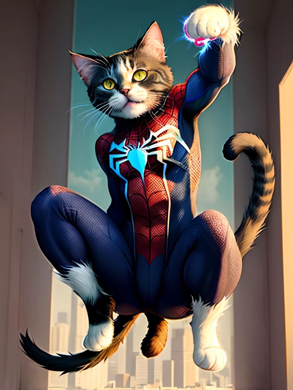 Cat miraculous fused with Spiderman