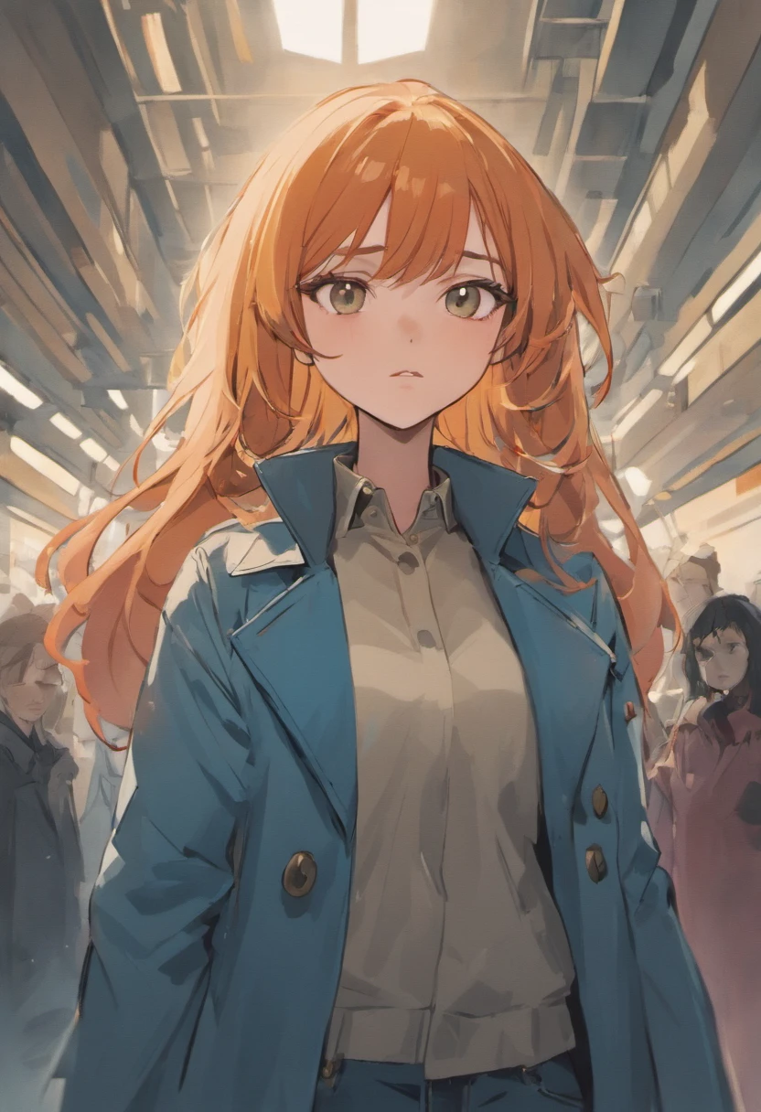 Close-up de pessoas em trench coats e jeans, arte oficial do personagem, official character illustration, adam hughes, Closeup da arte do personagem, Mulheres pesquisadoras, Retrato de corpo inteiro de Jean Grey, arte detalhada do personagem, retrato detalhado do caractere, Capa de quadrinhos por Phil Noto, mami, Spy X Family, full-colour illustration, Heroines, Dinah Drake, roupas de detetive