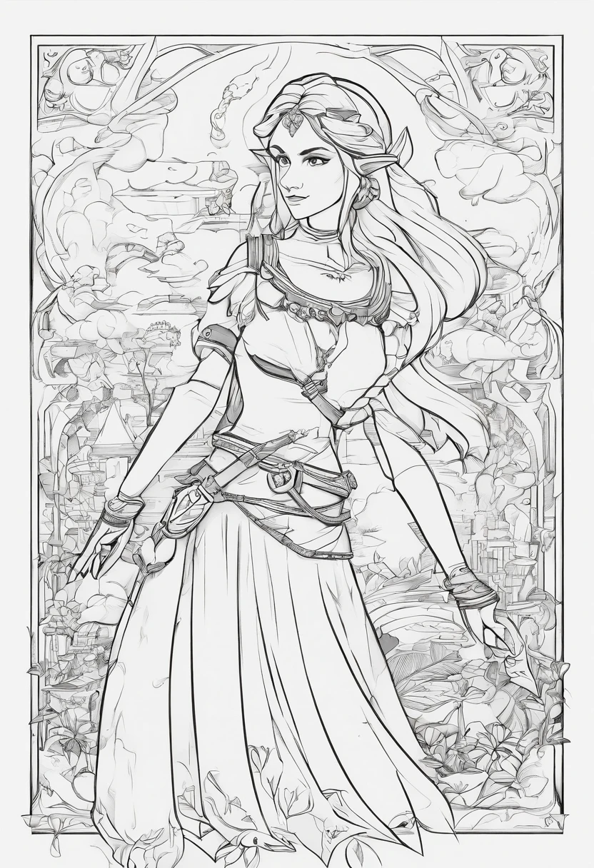 Zelda botw, botw style, medium boobs, no clothes