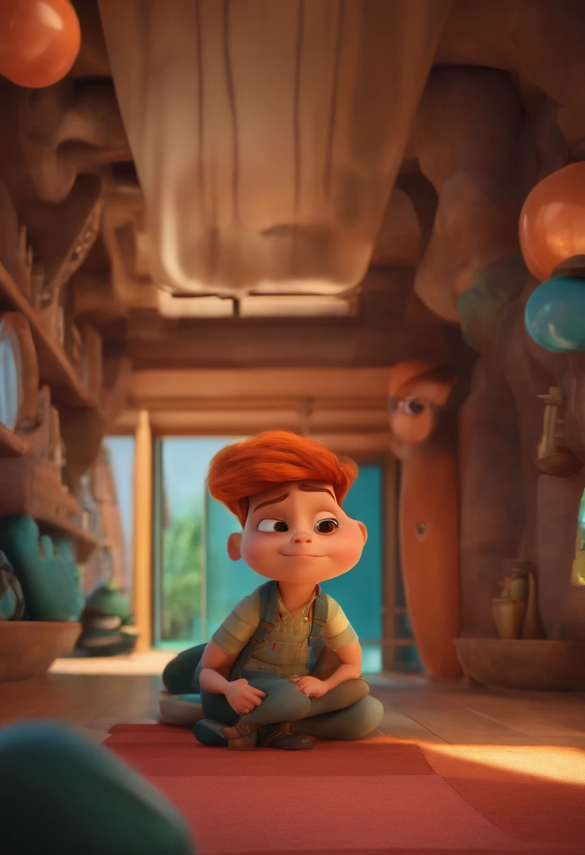 Um arquiteto de sonhos futurista, mas realista, inspired by Pixar animation, de perto. The character takes center stage with captivating facial expressions, oferecendo um toque de irrealidade.