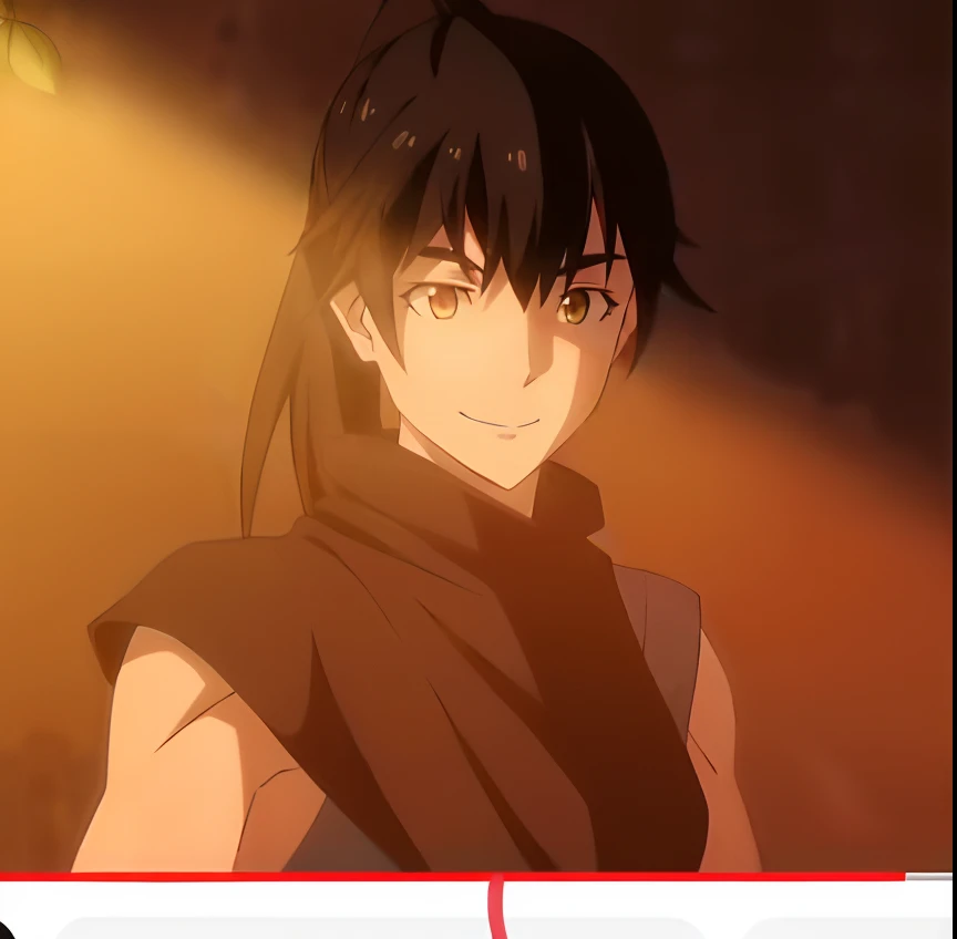a close up of a person with a long hair and a scarf, kirito, ( ( ( yoshinari yoh ) ) ), sao style anime, young anime man, in the anime film, 2 0 1 9 anime screenshot, rin, shuushuu anime image, smirking male bard, male anime character, aragorn in an anime world