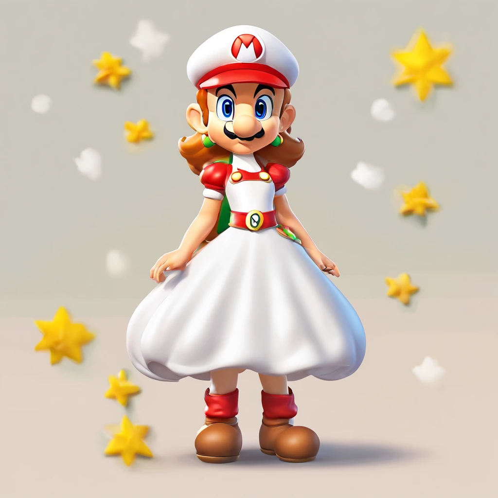 Kuput wore a white dress