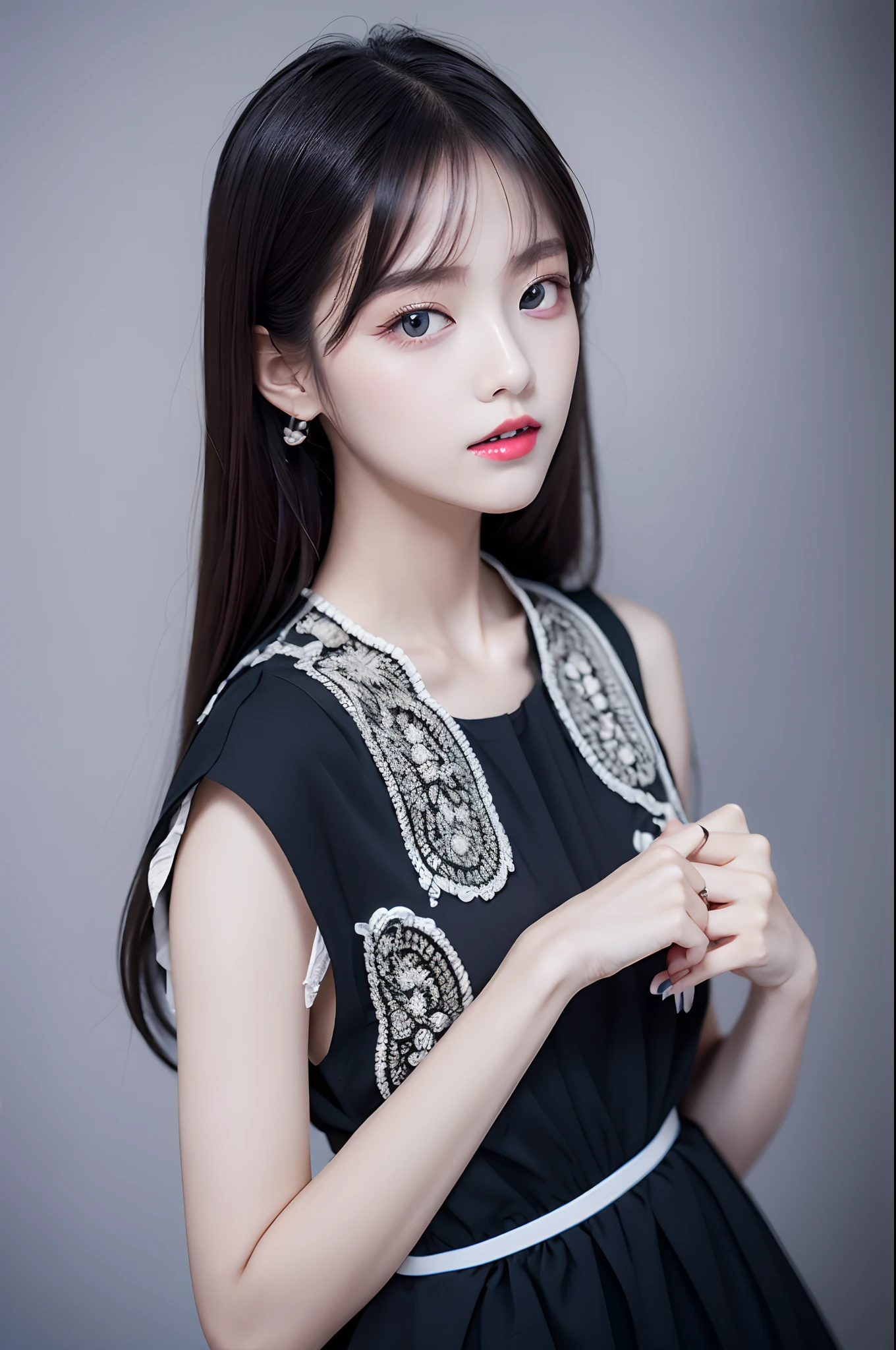 1girll，Fashion model，stage