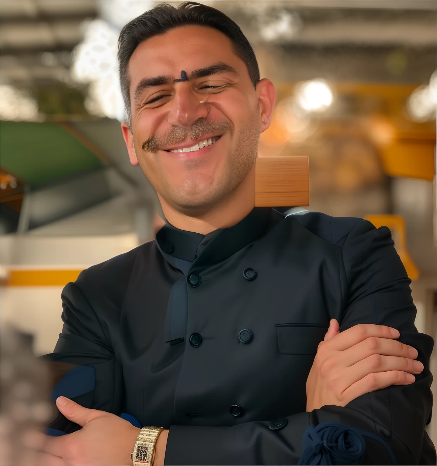 Man in blue suit and red tie standing in a stadium, imagem profissional, amazing professional picture, tomada em 2 0 2 0, tiradas em 2022, album photo, Jorge Pemba, vestindo um terno azul claro, em estilo de davey adesida, he is wearing a suit, elegante e orgulhoso, competition winning, foto de perfil profissional