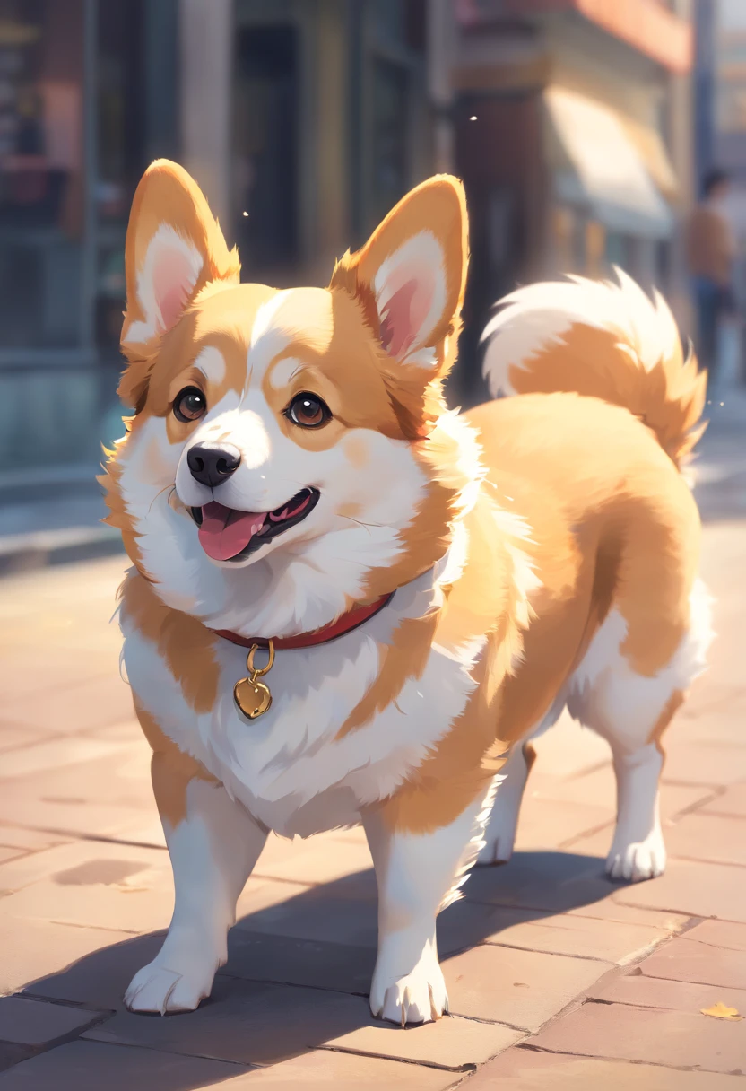 "Generate ultra HD images of chic Pembroke Welsh Corgis, Classic dog pose. Use advanced macro photography techniques、Highlight the intricate details of your dog's fur, Erect ears, Expressive eyes and tongue partially protruding. Place the camera at eye level of the dog, Create an intimate connection between the viewer and the subject of the dog. Achieve a large aperture for shallow depth of field, Let the dog stand out clearly against a slightly blurred background. Improve lighting、Emphasize the texture and contour of the dog's body, avec un soft, Remove rough shadows、, Cosy atmosphere. Grab the dog in a relaxed position, But balanced, Show your flexibility and elegance. Try to capture moments in natural motion, Stretching, pubic hair beauty, etc., Convey realism. Implement post-processing techniques to improve image clarity, Contrast, and color balance, Protect all aspects, From the dog's intricate pattern to its intense gaze, Rendered in amazing detail. finally, Convey the gentle beauty and innate grace of the Welsh Corgi Pembroke dog, Capture fleeting moments,Celebrate the unique nature of curiosity and balance in dogs."