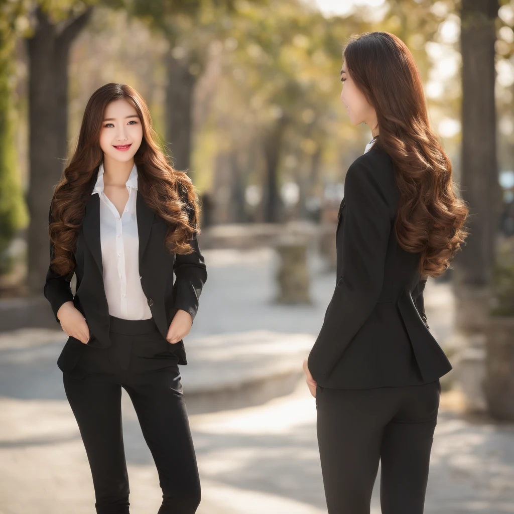 Full body "(Best Quality,hight resolution),(Realistic),(Studio Lighting),(Portrait),(sixteen years old) Cute Girl,(reporter),(Professional),(Vivid colors),(Detailed eyes, Lips),(Studio Type),(journalist),(microphone),(professional attire),(Confident smile),(Dynamic Pose),(neutral background),(Bright, energetic atmosphere)"Cute 16-year-old reporter (High quality,4K,8K,hight resolution,masutepiece:1.2),Beautiful detailed eyes,Beautiful detailed lips,Long hair,uniform, (((16yo girl))),Long hair girl in casual dress sitting in studio , gesture,Mare hair,Professional,Vibrant colors,Soft lighting,subtle shadows,messy bun, Light breeze in the mare's hair,Stunning graceful posture,confident expression,Expressive eyes,Curved eyelashes,subtle blush,Sparkling Highlights,Sharp details,Soft skin,Precise shading,Bright atmosphere,dynamic compositions,Sublime artwork, small round eyes, Chinese Teen, shiny pink lips, Seductive cute smile, K-Pop Looks, Complete systemic anatomy