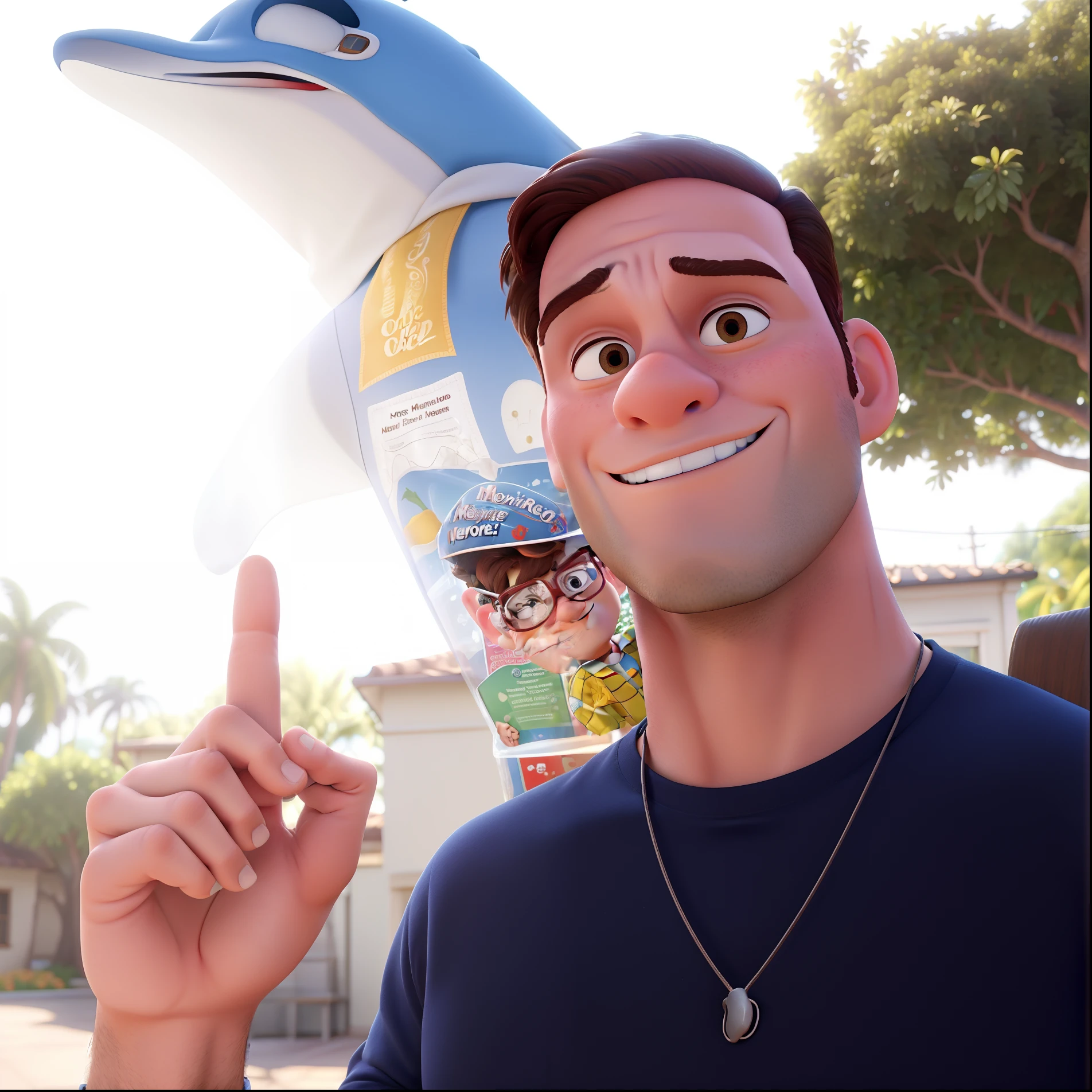 Homem moreno, estilo Disney pixar 3d, melhor qualidade