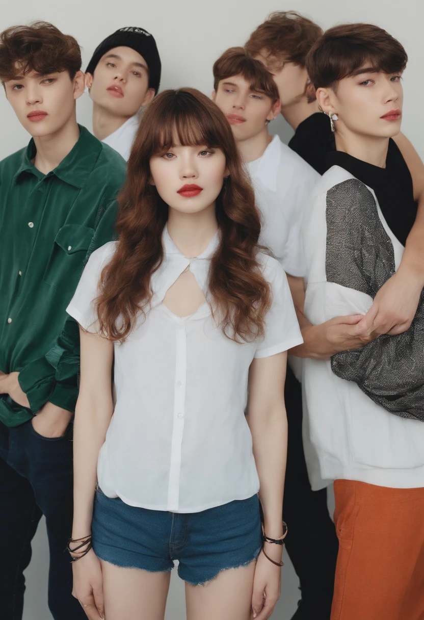 girl with、a cool、twinks、Band system、Her、It's so cool、Very, very cool、Quite a band