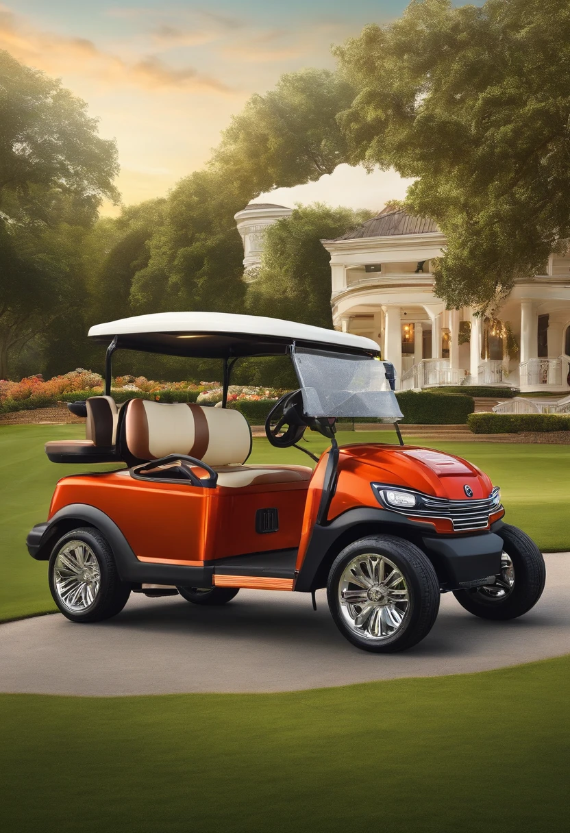 Hand drawn golf cars