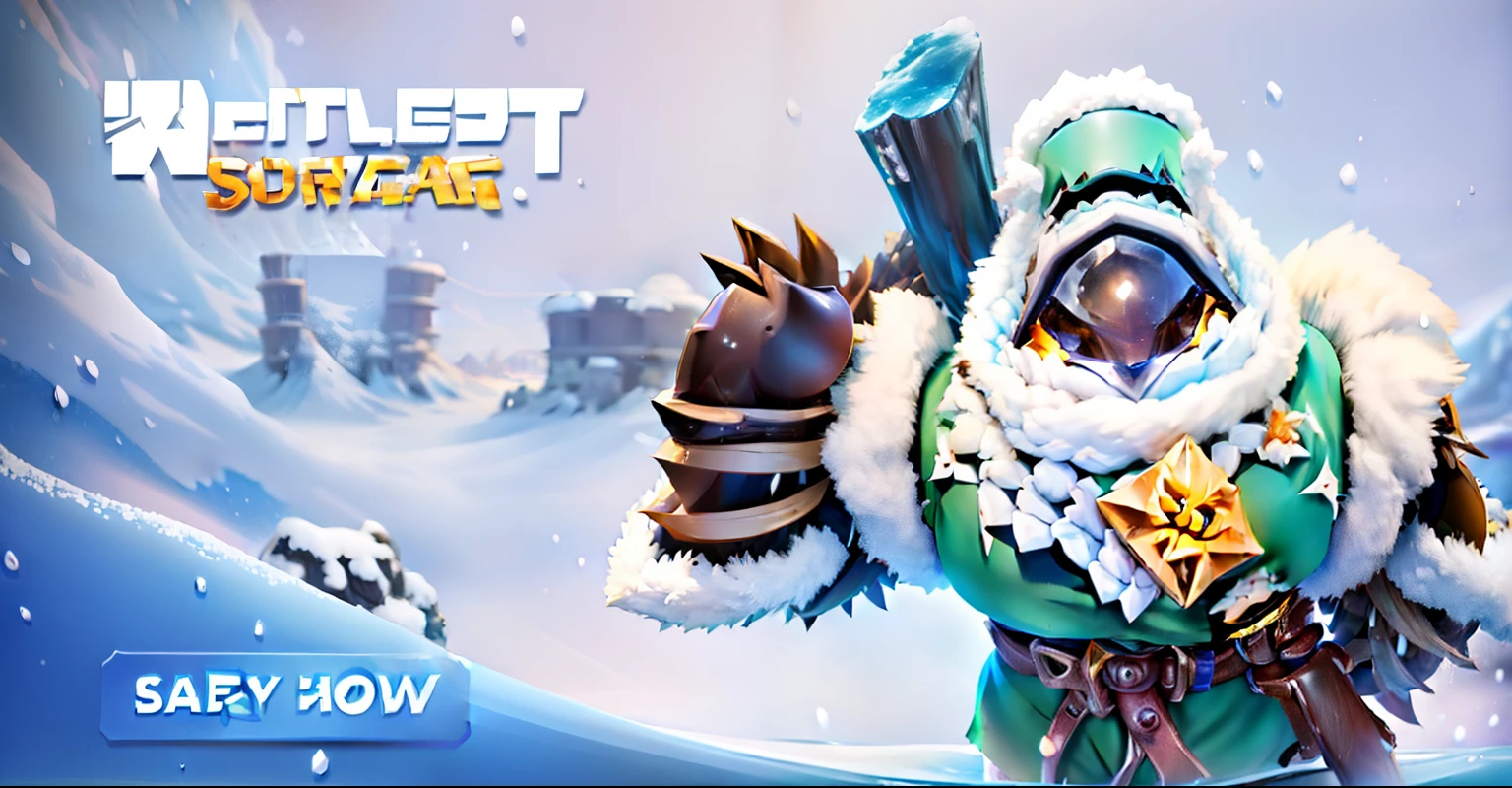 Close-up of a beautiful girl, Official Splash Art, brawl stars, loadscreen”, clash of clans style, side scroller game, mobile game asset, Mobile game art, loading screen, clash royal style characters, Mobile game background, snow army war, mobile game style, Official artwork, mobile game, Sold-out events