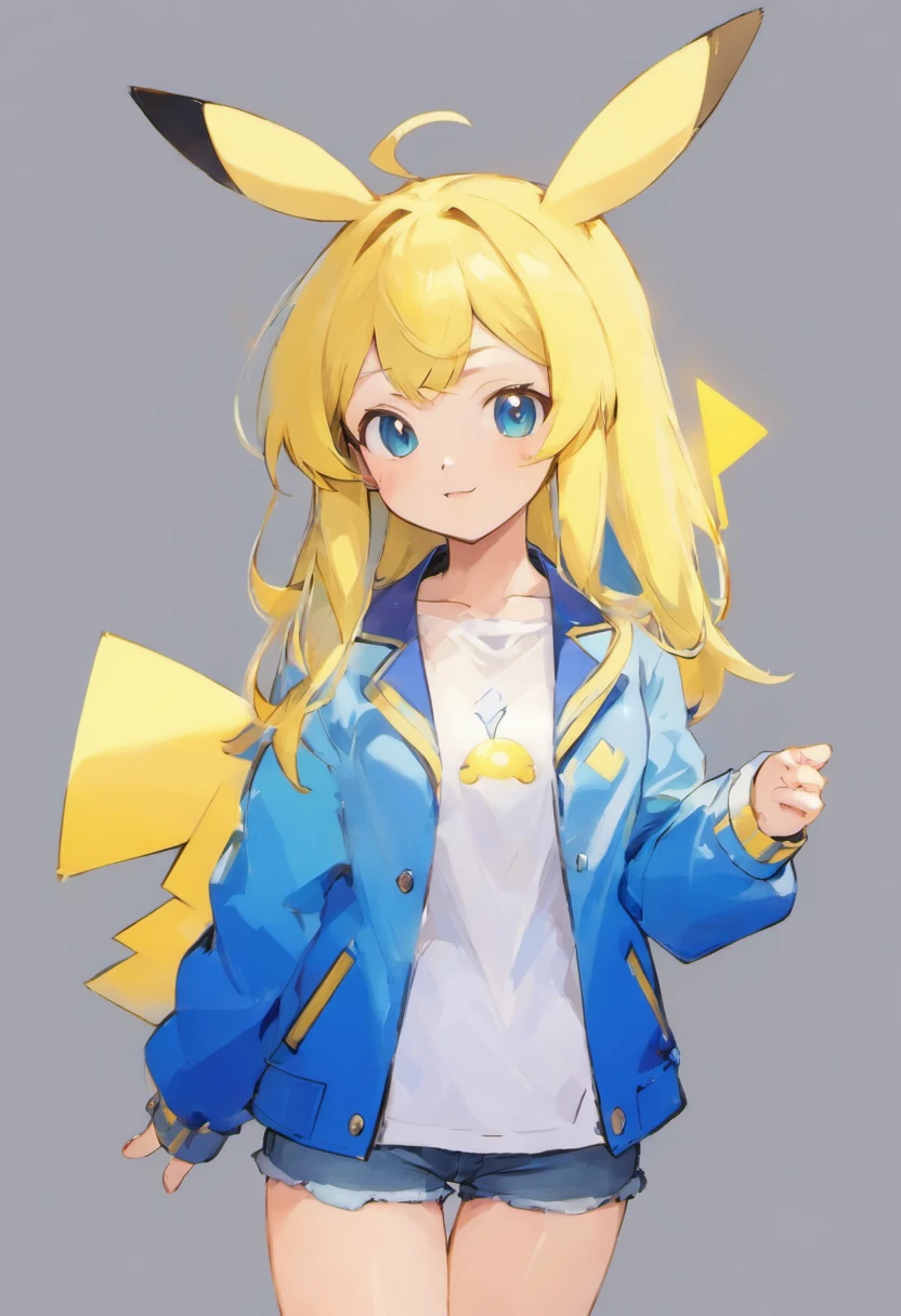 Pokémon: Pikachu,White shirt,blue jacket