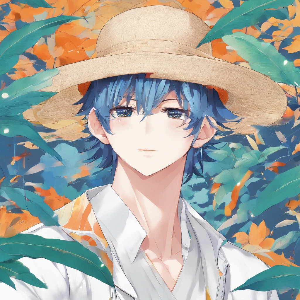 Anime style painting,A man sits in a field drinking a glass of wine, Guviz-style artwork, rob rey and kentaro miura style, Eiichiro Oda style, highly detailed exquisite fanart, with straw hat, handsome guy in demon killer art, inspired by Eiichiro Oda, style of hajime isayama, style of eiichiro oda