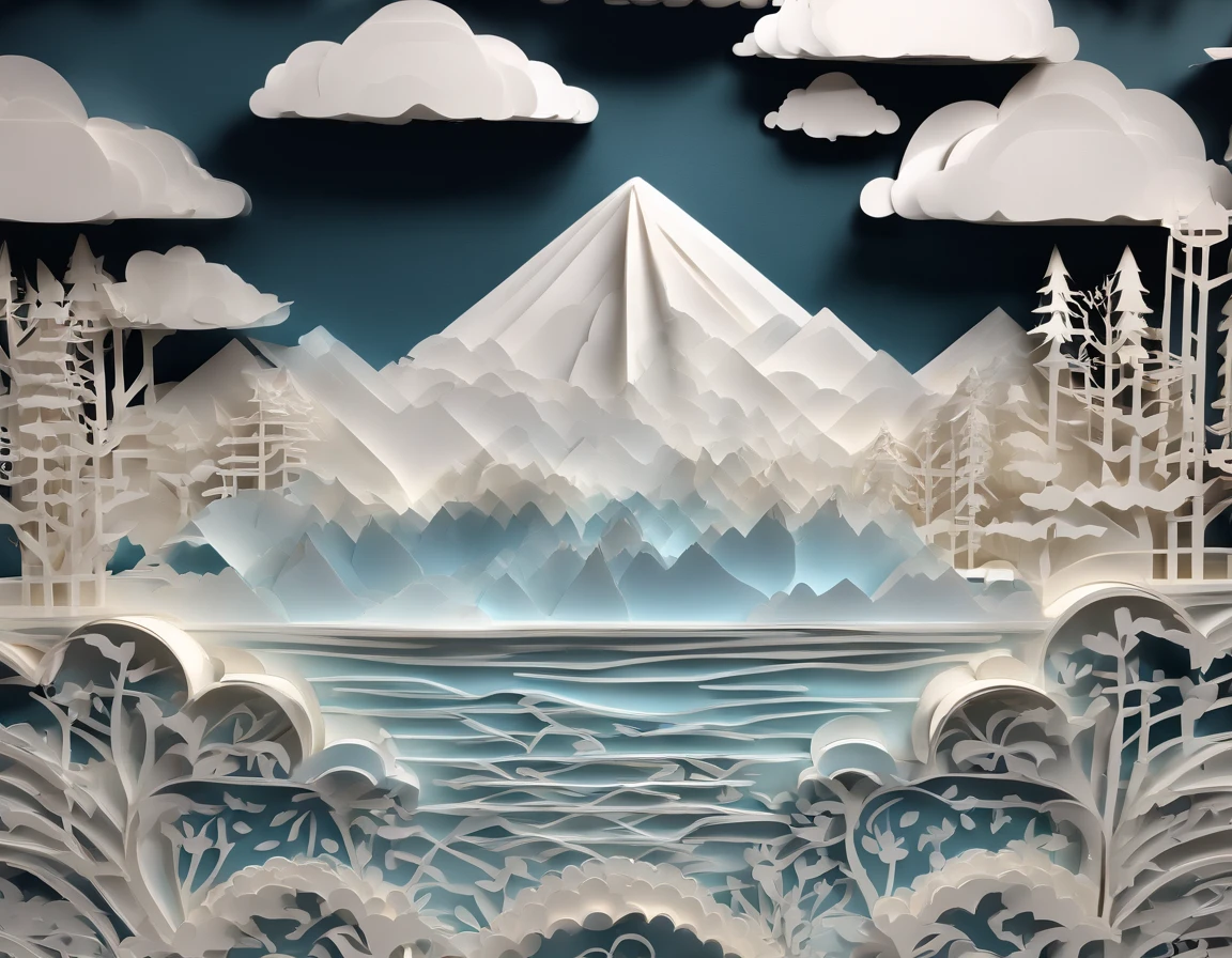 A sea of clouds on many mountains、