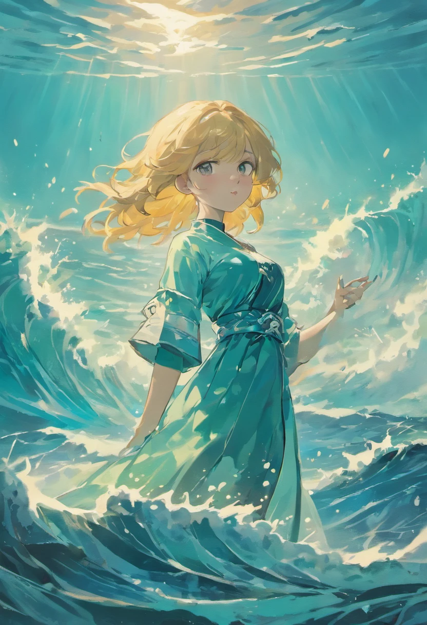 (Best quality,4K,8K,A high resolution,Masterpiece:1.2),Ultra-detailed,(Realistic,Photorealistic,photo-realistic:1.37),god of the ocean,ships,storming,Water splashes,mermaid,seagulls,A lighthouse in the distance,Sunset glow,Emerald green color palette,Majestic,Mythical,A storm is brewing,Dramatic lighting,Crashing waves,Ripples in the water,Attractive cleavage,Deep sea waters,ebb,Wind,Ominous clouds,Magnificent,fishing boat,Breathtaking,hot tub,A sea of bubbles,Dangerous currents,mysterious,Shimmering scales,mythological creatures,The thunderous roar of the ocean,Secrets hidden beneath the surface,Awe-inspiring,wearing a hanfu,I wish the overall picture of the ship to be more calm