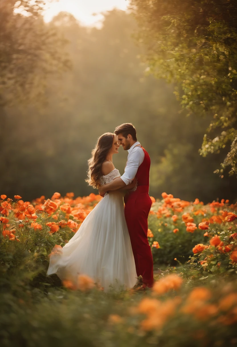 imagine her in the garden with her boyfriend. They share a quiet moment together, surrounded by the beauty of nature and the vibrant colors of the flowers. He looks at her with admiration, and she responds with a radiant smile that lights up the already picturesque scene. They might be holding hands, their connection adding warmth to the gentle breeze. The Nike attire they both wear gives them a sporty and coordinated look, symbolizing their shared interests and a sense of unity in style. Together, they become a living part of the enchanting landscape, creating memories in the heart of nature's embrace.