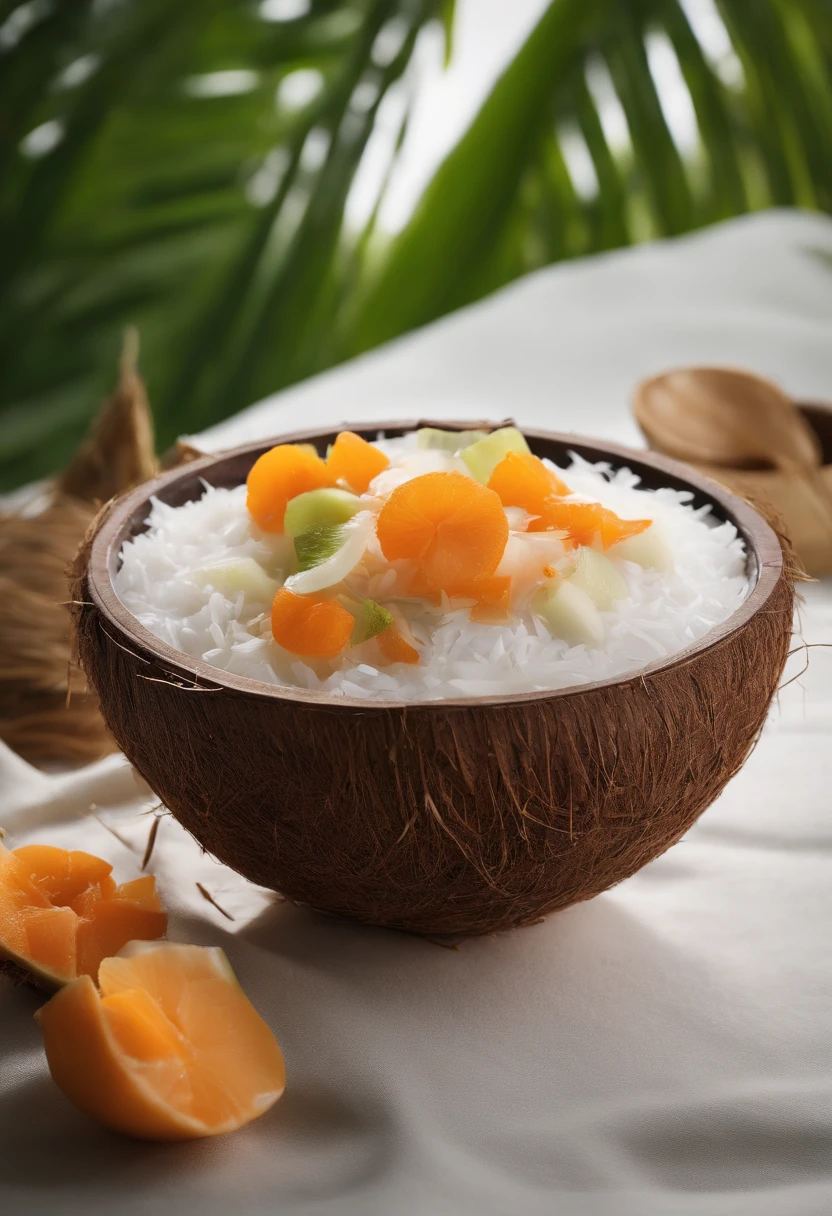 (Best quality,4K,commerciaphotography:1.2),Parallel horizons,golondrinas,Bird's nest soup,coconut,coconut,poster for,Fresh style background,Attractive,Ultra-high definition,Masterpiece,romanticism lain,Minimalism,Close-up,8K,Accurate,Ultra-detailed,Ultra-clear