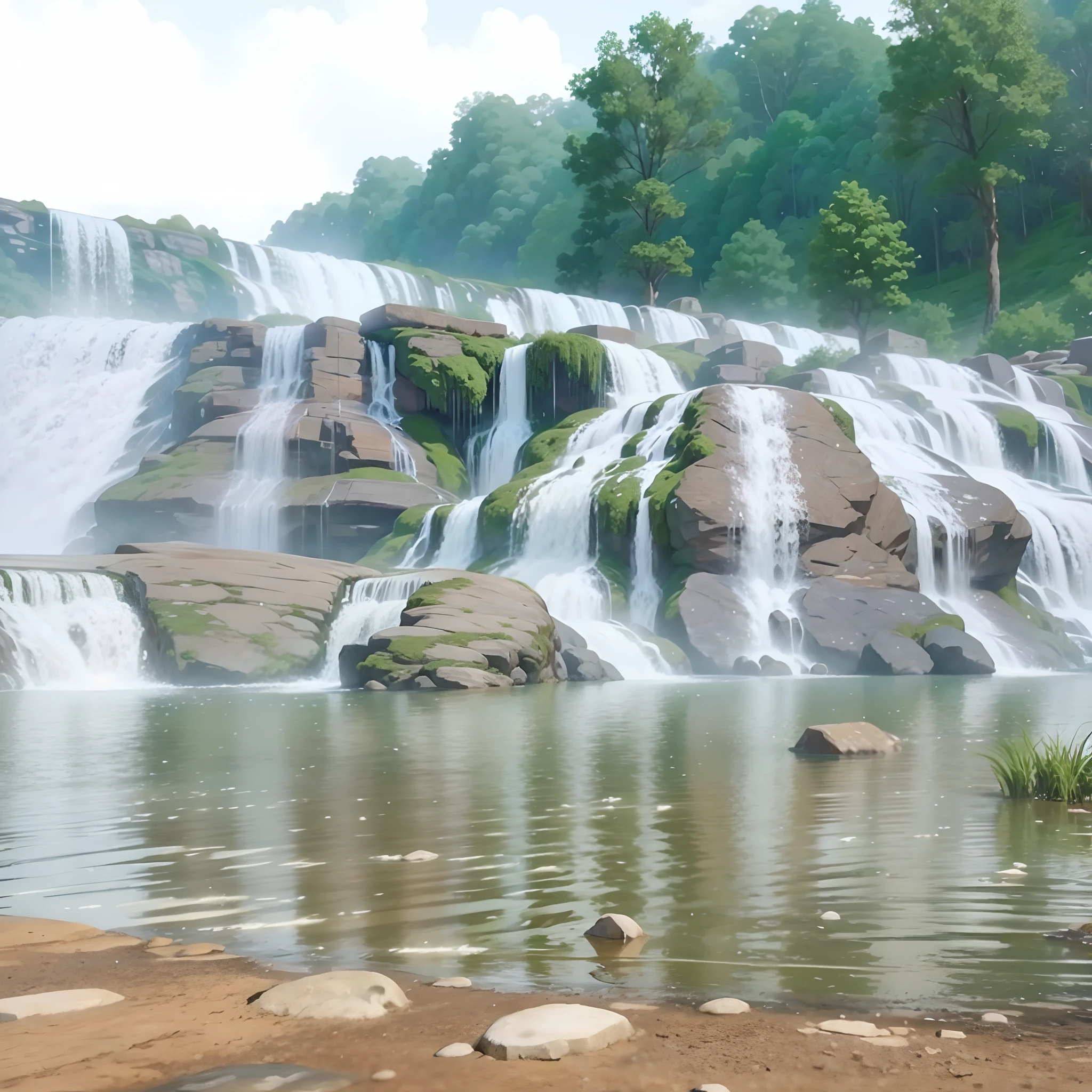 3d animation of this waterfall,In Disney Pixar style