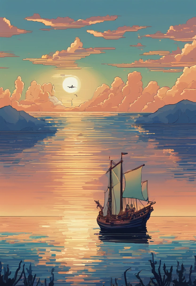 best quality,highres,ultra-detailed,ocean culture,traditional maritime art,nautical theme,vibrant colors,seaside landscape,nautical instruments,golden sunset,seagull flying,crystal clear water,
whale tail rising,seashells and starfish,sailboat sailing,ancient navigational tools,traditional fishing techniques,marine life diversity,maritime folklore,seaweed and corals,sailing ship on the horizon,exquisite maritime craftsmanship,calm and serene atmosphere,majestic lighthouse towering,old sailors sharing stories,traditional fishing nets and boats,traditional seafood cuisine,mermaid folklore,peaceful coastal villages,coastal rituals and celebrations,ancient maps and charts,maritime trade and exploration,traditional sailor tattoos,oceanic waves crashing,sea breeze and salty air,fishermen repairing nets,peaceful fishermen's huts,beacons guiding ships home,maritime-inspired music and dances,seafaring legends and tales,sea spirits and mythical creatures,vibrant fishing markets,colonial port towns,authentic sea experiences