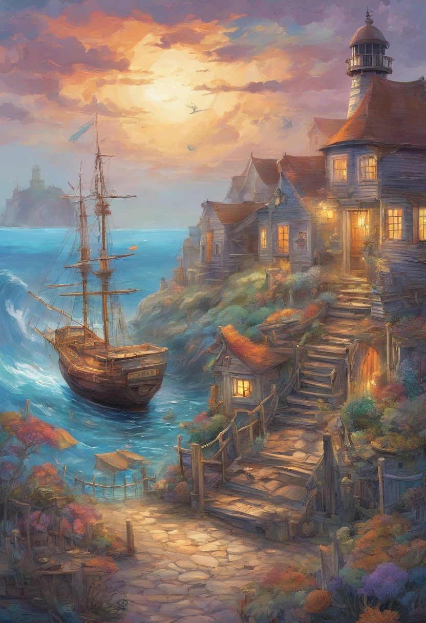 Best quality,A high resolution,Ultra-detailed,Marine culture,Traditional nautical art,Nautical theme,Vibrant colors,seaside vistas,Nautical instruments,Golden sunset,Seagulls fly,crystal clear water,
The whale's tail rises,Shells and starfish,Sailing sailing,Ancient nautical tools,Traditional fishing techniques,Marine biodiversity,Marine folklore,Seaweed and corals,Sailboats on the horizon,Exquisite nautical craftsmanship,calm and serene atmosphere,A majestic lighthouse towers over the sky,Old sailors share stories,Traditional fishing nets and fishing boats,Traditional seafood dishes,Mermaid folklore,Peaceful seaside village,Coastal ceremonies and festivities,Ancient maps and charts,Maritime trade and exploration,Traditional sailor tattoos,waves crashing,Sea breeze and salty air,Fishermen repair fishing nets,Peaceful fisherman's cottage,A lighthouse to guide the boat home,Ocean-style music and dance,Nautical legends and stories,Sea elves and mythical creatures,A vibrant fishing market,Colonial port town,An authentic sea experience,There is a protagonist