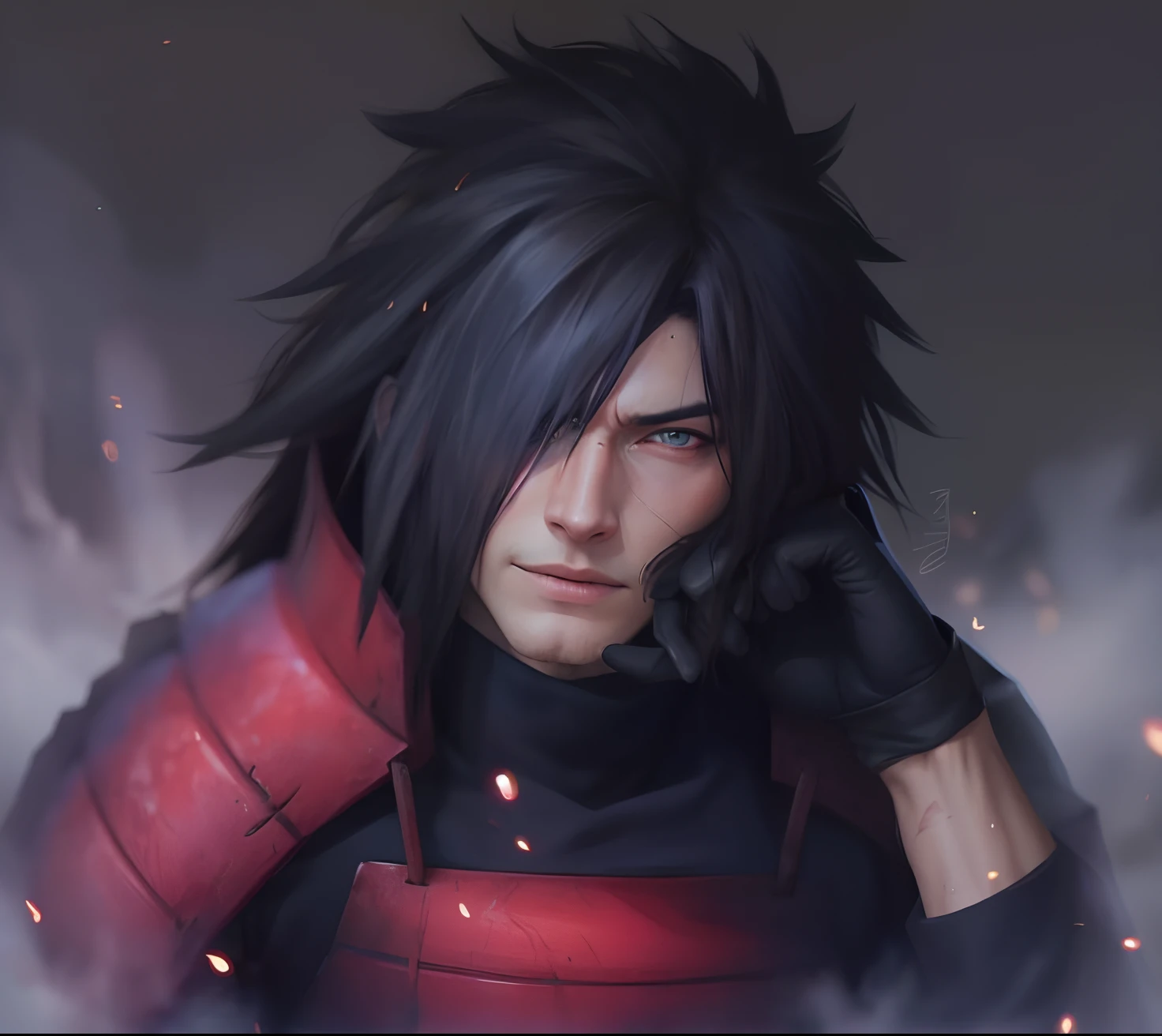 Hyperrealistic version of Madara, hyperdetailled, hyperrealistic