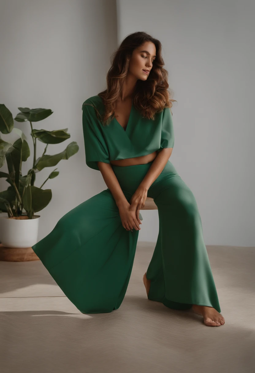 Créez une image représentant l'éco-menstruation avec des culottes réutilisables. Utilisez des tons naturels et des éléments minimalistes pour refléter la durabilité. Inspirez-vous du changement vers une période plus verte!