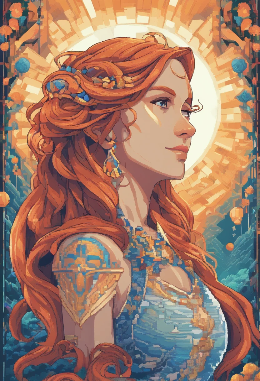 (Best quality,4K,8K,A high resolution,Masterpiece:1.2),Ultra-detailed,(Realistic,Photorealistic,photo-realistic:1.37),narrative,Mature woman,Poseidon,illustration,Gentle expression,Beautiful detailed eyes,beautiful detailed lips,Flowing hair,tranquil ambiance,Warm lighting,Sea background,Vivid colors,Concept artist,mito
