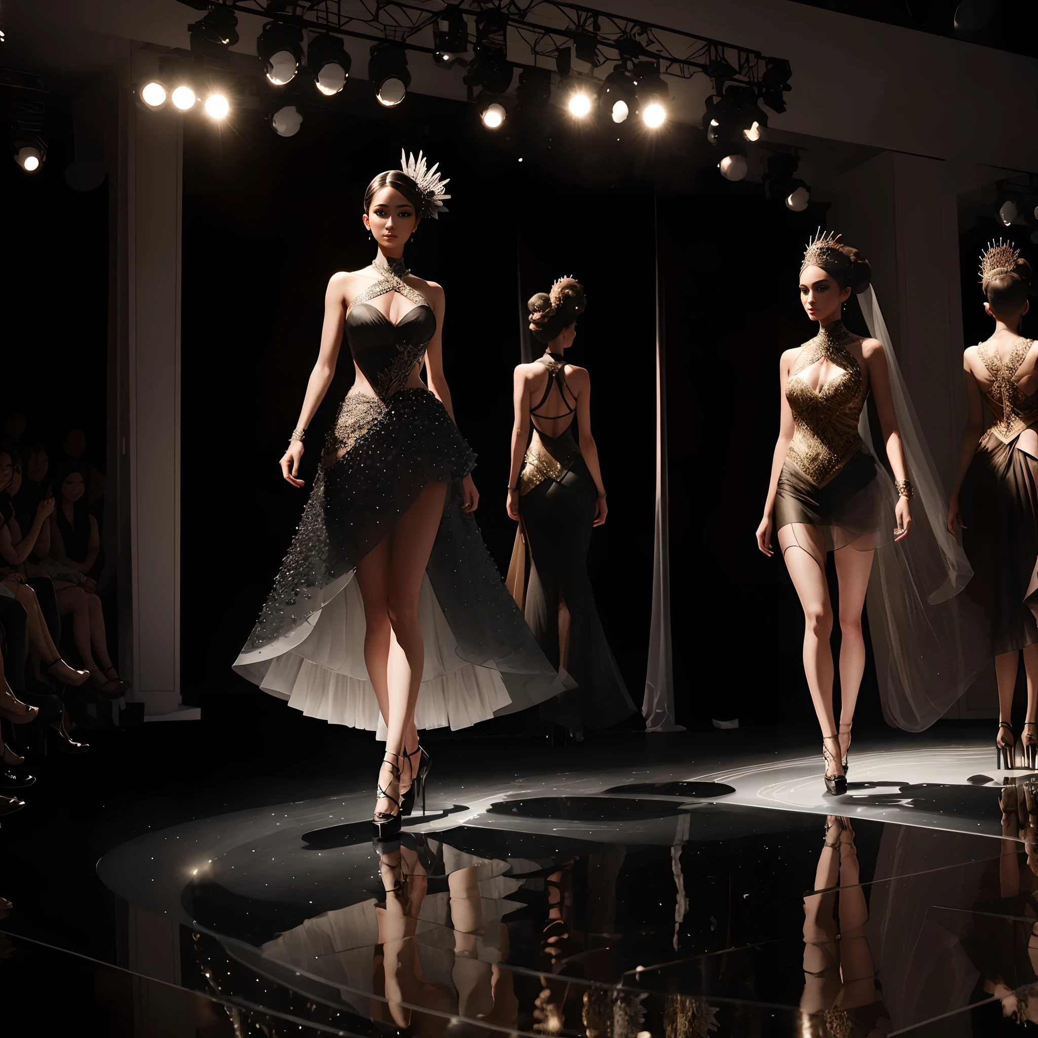 fashion show, Avant‐garde, intelligent design, perfect lighting, 8K, 1080P