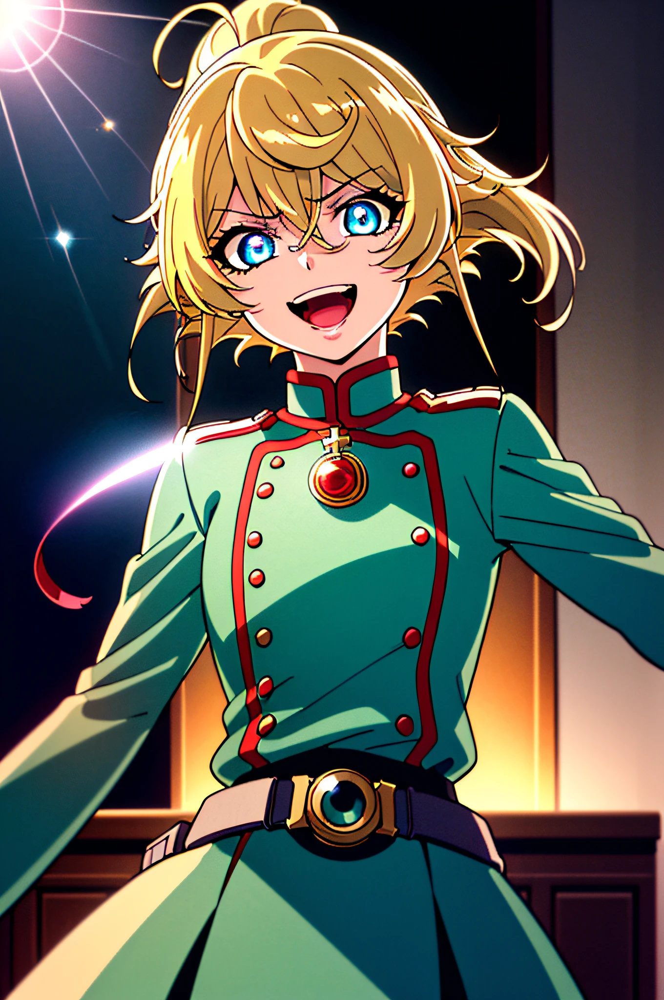 (top-quality:1.3), (masterpiece:1.4),(Anatomically correct), (Full limbs),(complete fingers),(Precise fingertips), (Fine details),(8K),Photorealista,(Super Detail),(90s Anime,9 0 s anime,9 0 s anime style,anime cels,cel shaded anime),(Tanya Degurechaff:1.52), (-yeld giin European style:1.25),military outfits, Evil smile, (Short stature:1.2), Killer Eye, Psychotic eye,(Oil Painting,Hyper-realistic), (Detailed muscles and hair), (intensegaze),(dark backgrounds, contrasted colors), (Soft lighting in gold tones),((rage)), Color Theme Red, Dramatic light, Violence Everywhere, Bloody destruction of corpses in the background, Dark and blurry background, (joyous expression:1.52), (Raging Eyes:1.24), (Blue glowing eyes:1.17), Mental breakdown, intimidation, Ways to harm, (irate:1.8), revenge, rage, destruction, murder, Maniacal,
eyes focus,(Masterfully crafted Glow,Sky Blue Lens Flare:1.7), (Cinematic background), Hyper-detailing, (delicate detail), (intricate detailes), octane renderings, nffsw, (Hyper-detailing:1.15), (softlight:1.2), 1girl in, beautiful a girl, ultradetailed eyes, Mature, Plump, A thick, Rainbow Paint Drop,(super model:1.3), Paint Teardrop, Woman made up of paint, entirely paint, Splat, Splash, Indoors、(Bioluminescent hair:1.1)、(radiant eyes)、((make - up))、(Cinematic Masterpiece)、intensely、Powerful、splashes of colour absolutely eye-catching、(Cinematic headlight)、((coustics))、dynamic ungle、beautiful detailed brilliance、Ambient Occlusion、ambient lights、ray trace reflection、(The best lighting、extremely delicate and beautiful)、((ciinematic light))、