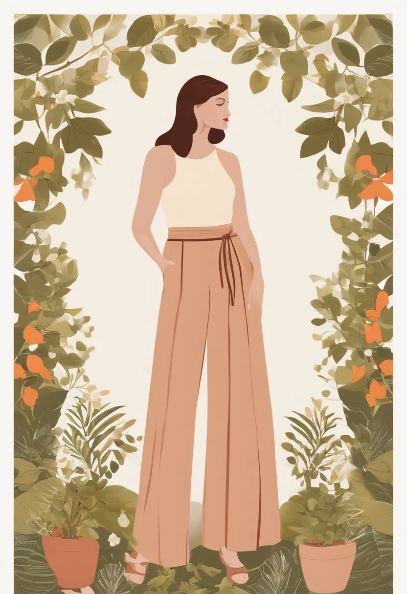 Créez une illustration moderne des culottes réutilisables. Optez pour des courbes douces et des nuances apaisantes. Priorisez des tons naturels et ajoutez des détails subtils pour représenter l'innovation et la durabilité de ces alternatives menstruelles. Assurez-vous de capturer l'essence moderne tout en évoquant une atmosphère sereine.