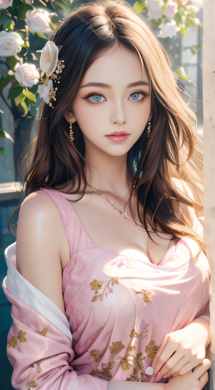 A stunning portrait of Anna Dittman-like beauty, dressed in a fitted red and white dress with fur trim, wide sleeves, and gloves, set against a darker bokeh background. Her long ash-brown hair cascades down her back as she gazes directly at the viewer with a captivating smile (1, 4). Her realistic violet eyes sparkle with intrigue. The focus is sharp, highlighting the intricate details of her outfit, from the delicate patterns to the subtle texture of the fur trim. A stunning example of hyper-detailed close-up photography.bondage,bdsm harness, red harness (masterpiece,best quality),(extremely detailed),(bright studio lighting),(sharp focus),picture perfect face,128k female models, Huge breasts, eyes, ((random twintail style)), High resolution, Upper body, No background, Studio Lightning, ((8k,UHD,32k sexy female models , Huge breasts, Blue eyes, twintails a flat lineart of a young beautiful woman leaning against colorful wall printed botanial patterns at pop-style Private Rooms,kind smile,bangs,messy short-bob,detailed realistic clothes,soft tone,only in four colors,blonde hair,midriff peekblonde hair ,Gskindentation, High resolution , Upper body, No background, Studio Lightning ,Wearing a Ball gown shiny(photorealistic:1.2) 1woman, Masterpiece, HD, 16K, A captivating minimalist illustration of a 17-year-old woman. The upper body, the face at a 45-degree angle to the center, is elegantly accentuated with delicate touches of pastel, high bangs, large eyes, full cheek lips, pale skin, close-up. The illustration resembles a tapestry painting of Anne Bachelier's light-hearted sketches, with a background of a space surrounded by many flowers, and a colorful, magical and mysterious presence is reflected in the expression.A captivating fantasy portrait of a stunning powerful young female model, dressed in a fashionable and stylish outfit with a touch of gothic elements. She is powerfully punching the camera's glass screen, leaving a striking cracked glass effect latex