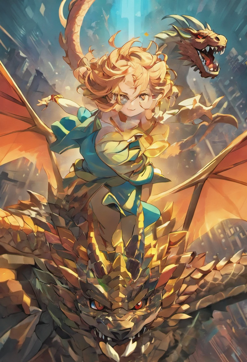 retrato da mulher, on top of a Dragon ::style cartoon, (((Front view))), Estilo Disney Pixar, Filme 3D, altamente detalhado, vivid colors (((corpo inteiro))) ::n_style realista, anime