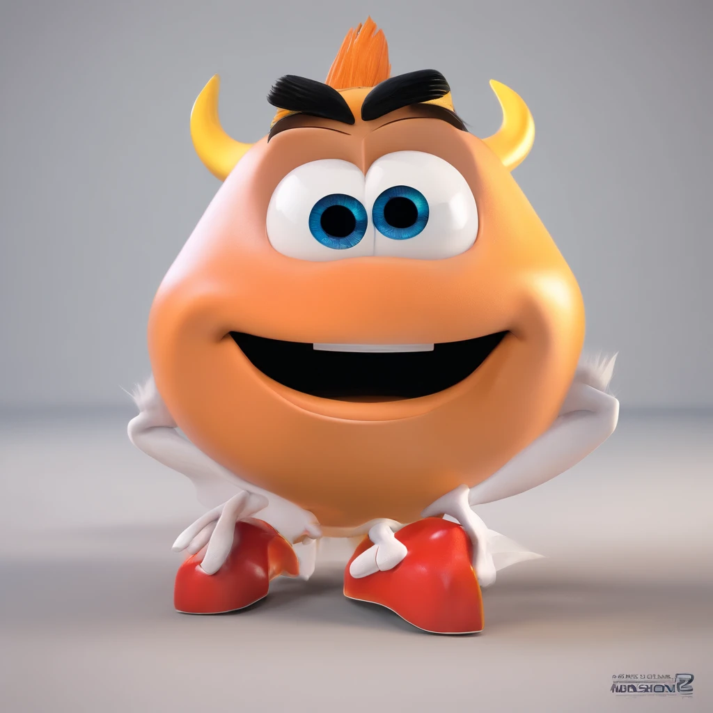 create a 3D Disney Pixar-inspired movie poster, The scene should be in Pixar's signature digital art style, com uma imagem de uma jovem com cabelos loiros nas prontas segurando uma caneca